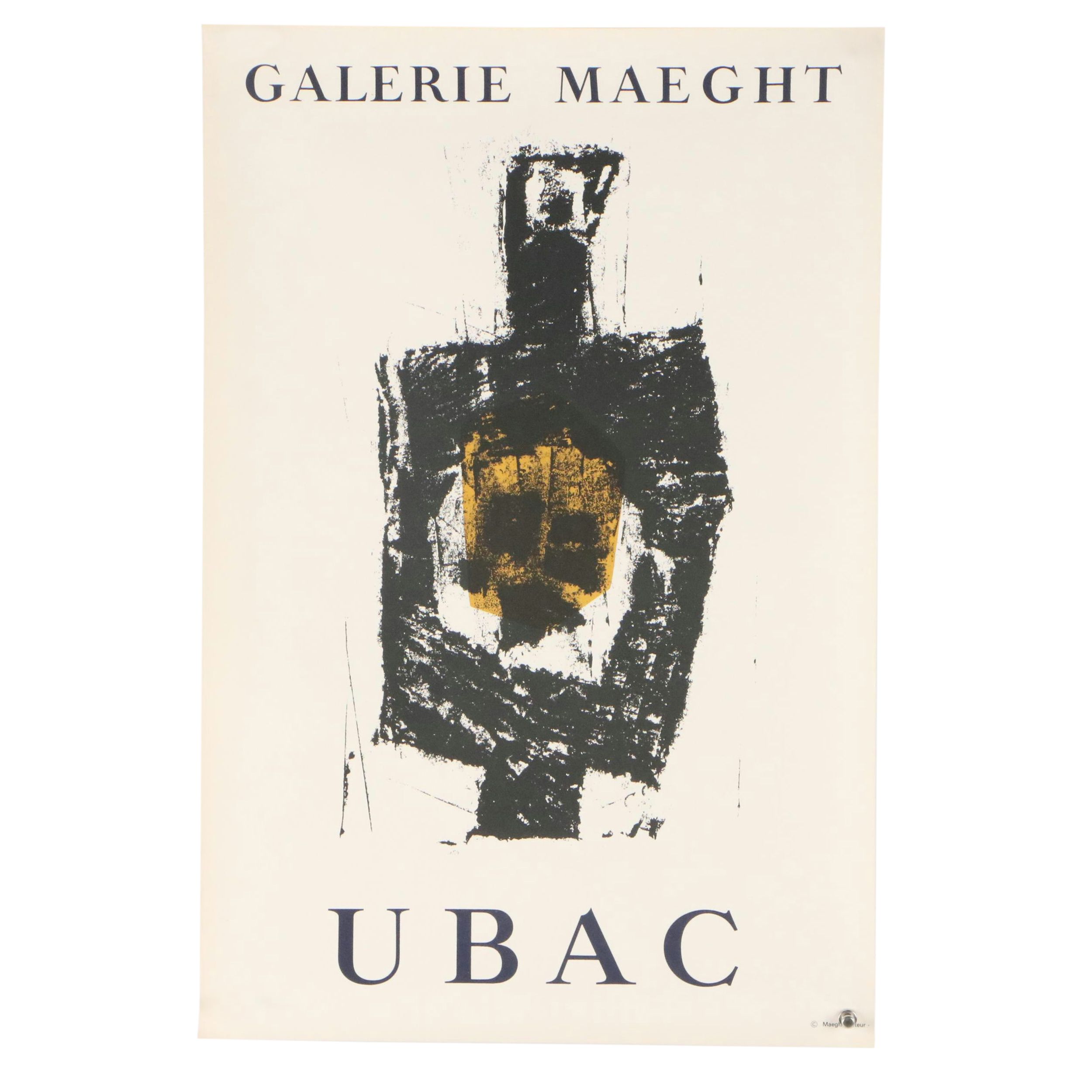 Galerie Maeght Raoul Ubac Lithographic Exhibition Poster, 1958