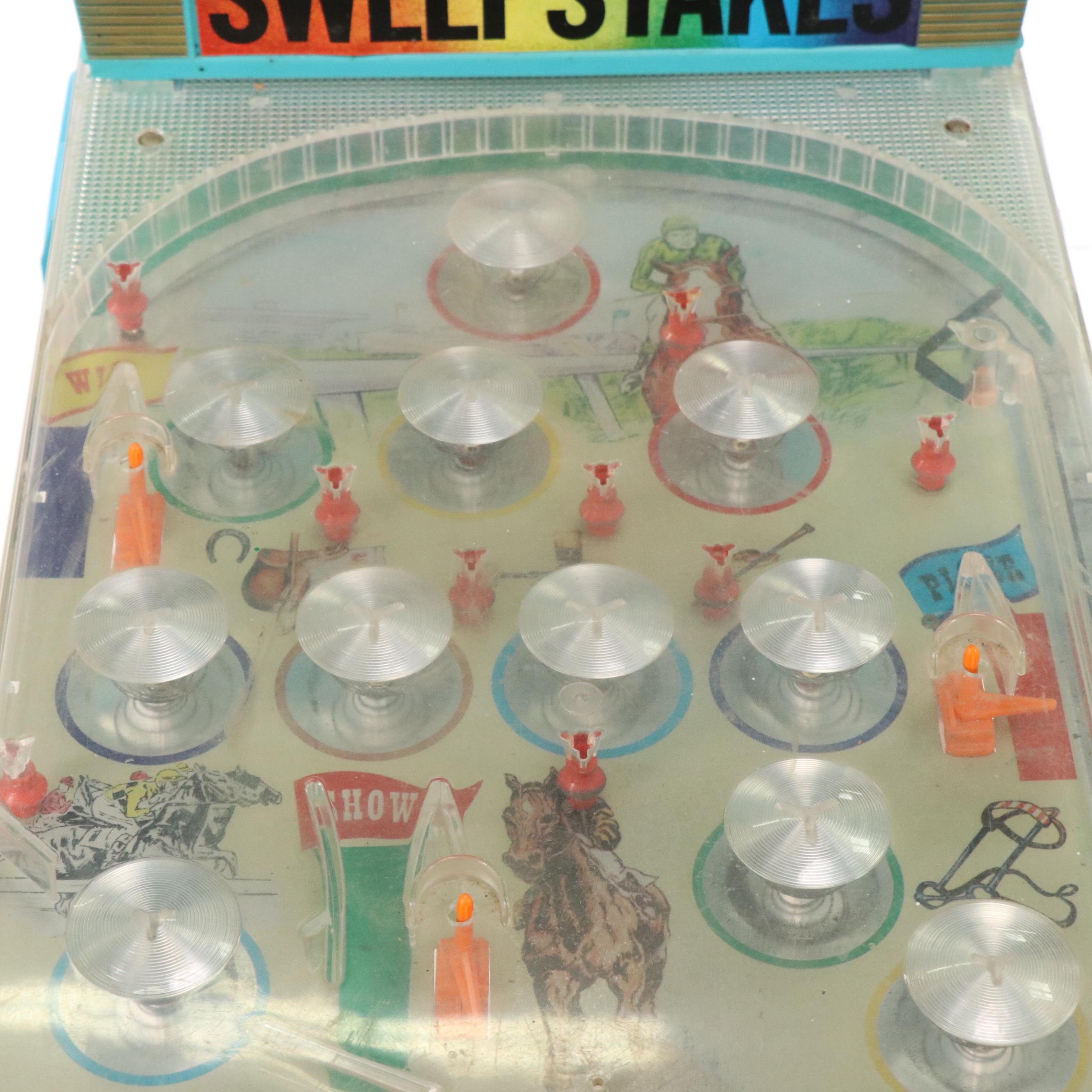 Marx "Sweepstakes" Horse Race Themed Electric Pinball Machine, 1960s