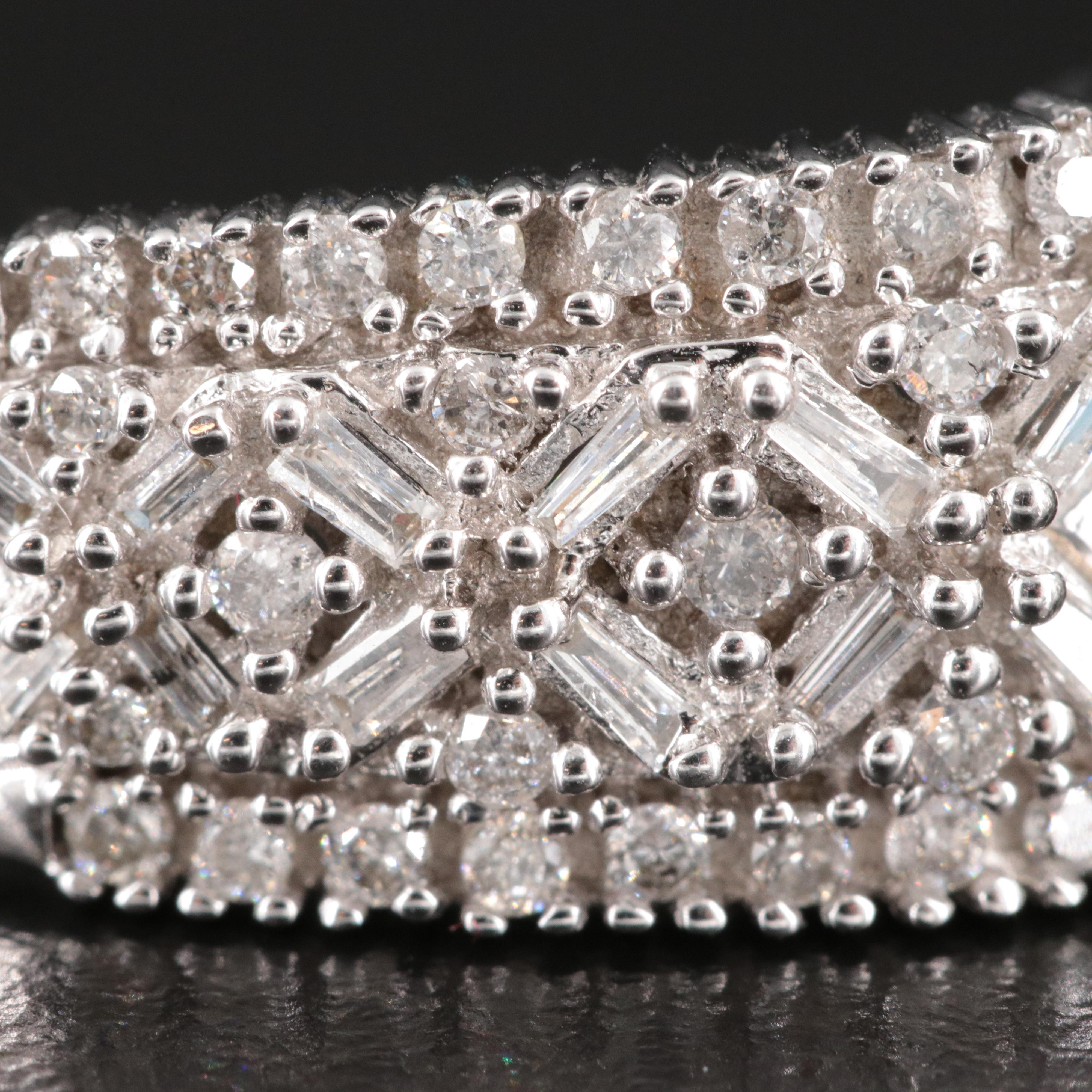 10K 1.10 CTW Diamond J Hoop Earrings