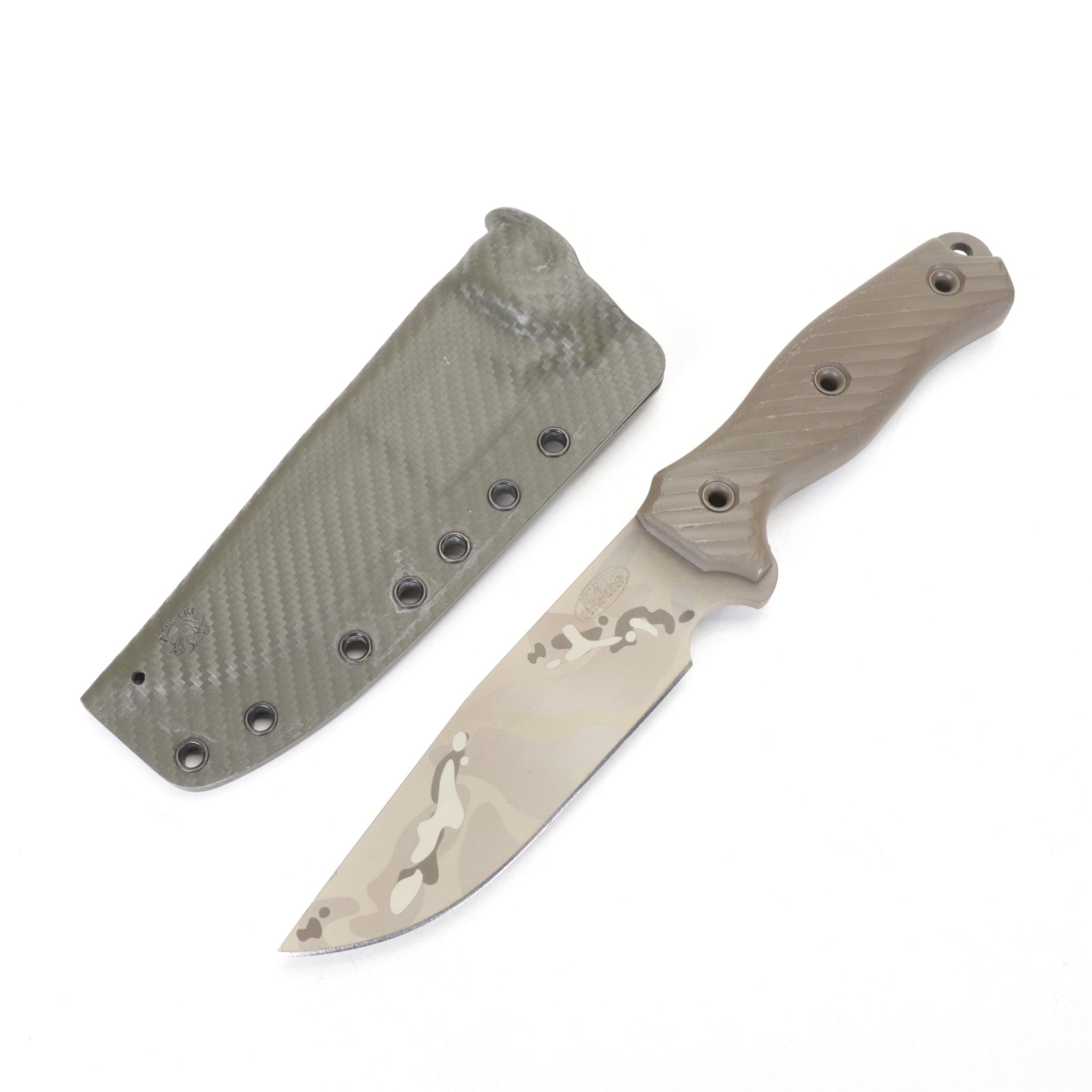 Swamp Rat Knife Works Camo Fixed Blade Knife