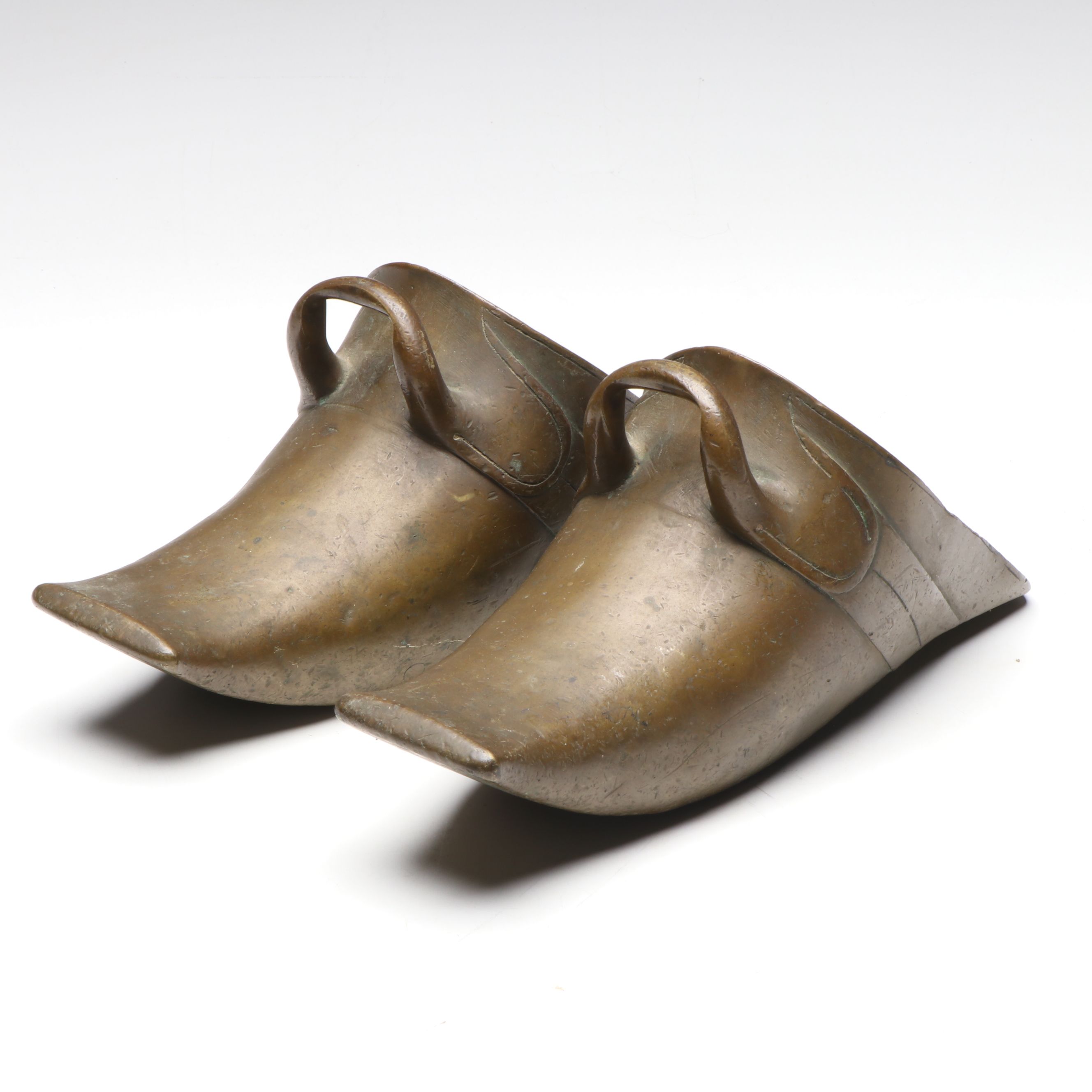 Pair of Spanish Colonial Brass Stirrups, 18th Century