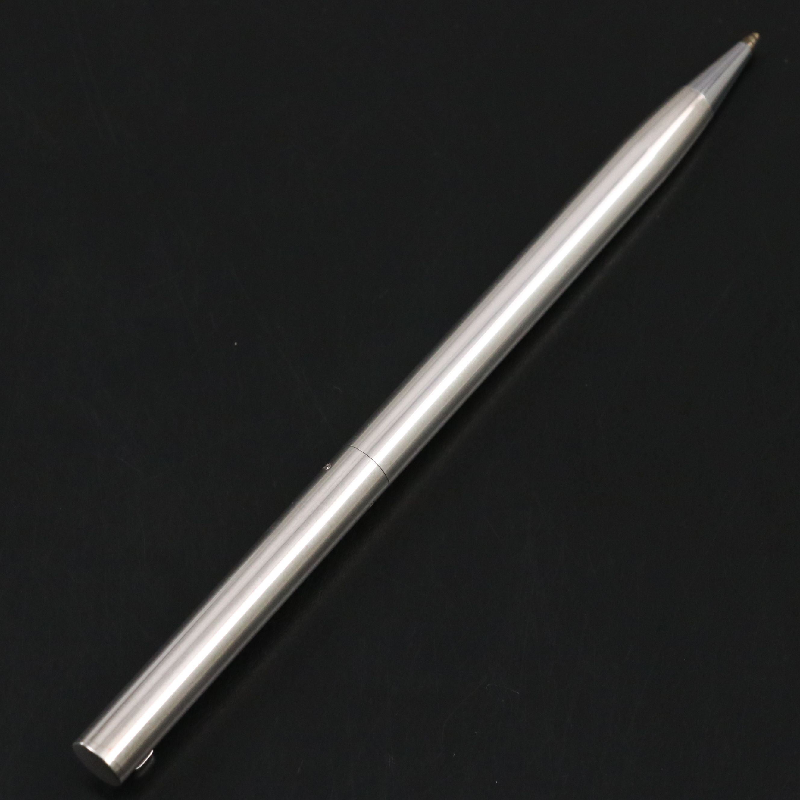 Tiffany & Co. T-Clip Sterling Silver Ballpoint Pen with Case and Cloth Pouch