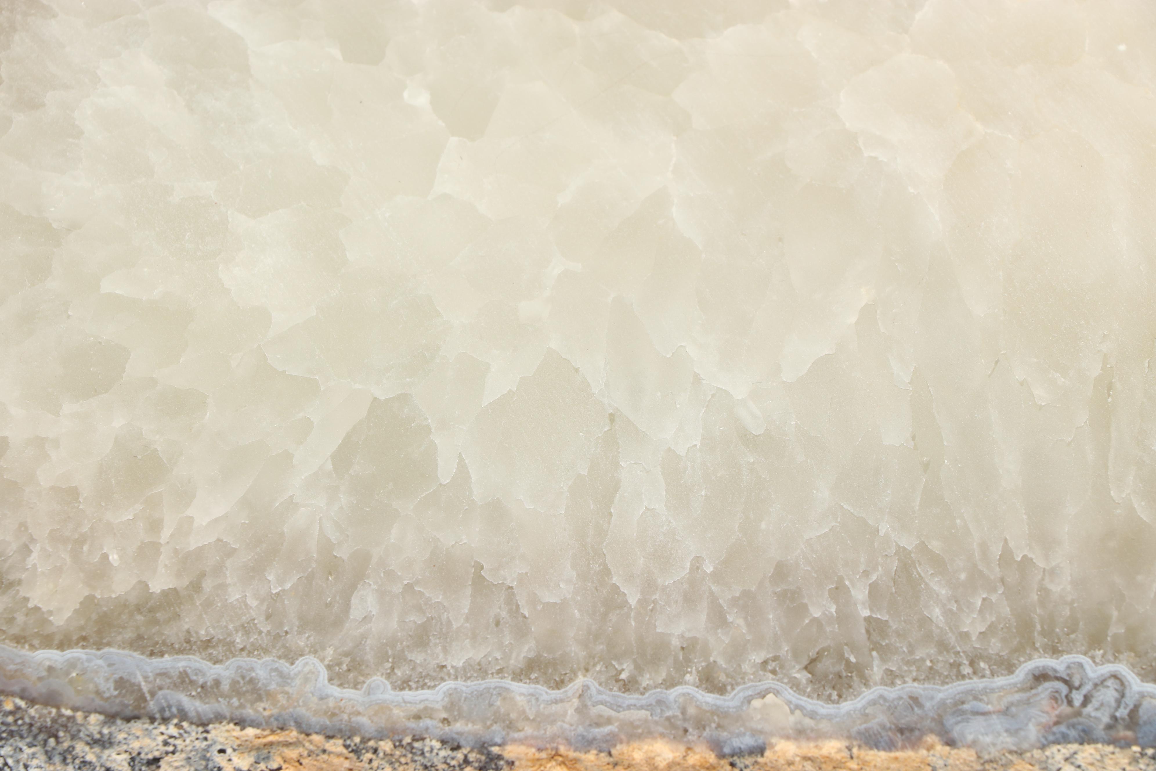 Natural Agate and Quartz Geode Slab Specimen