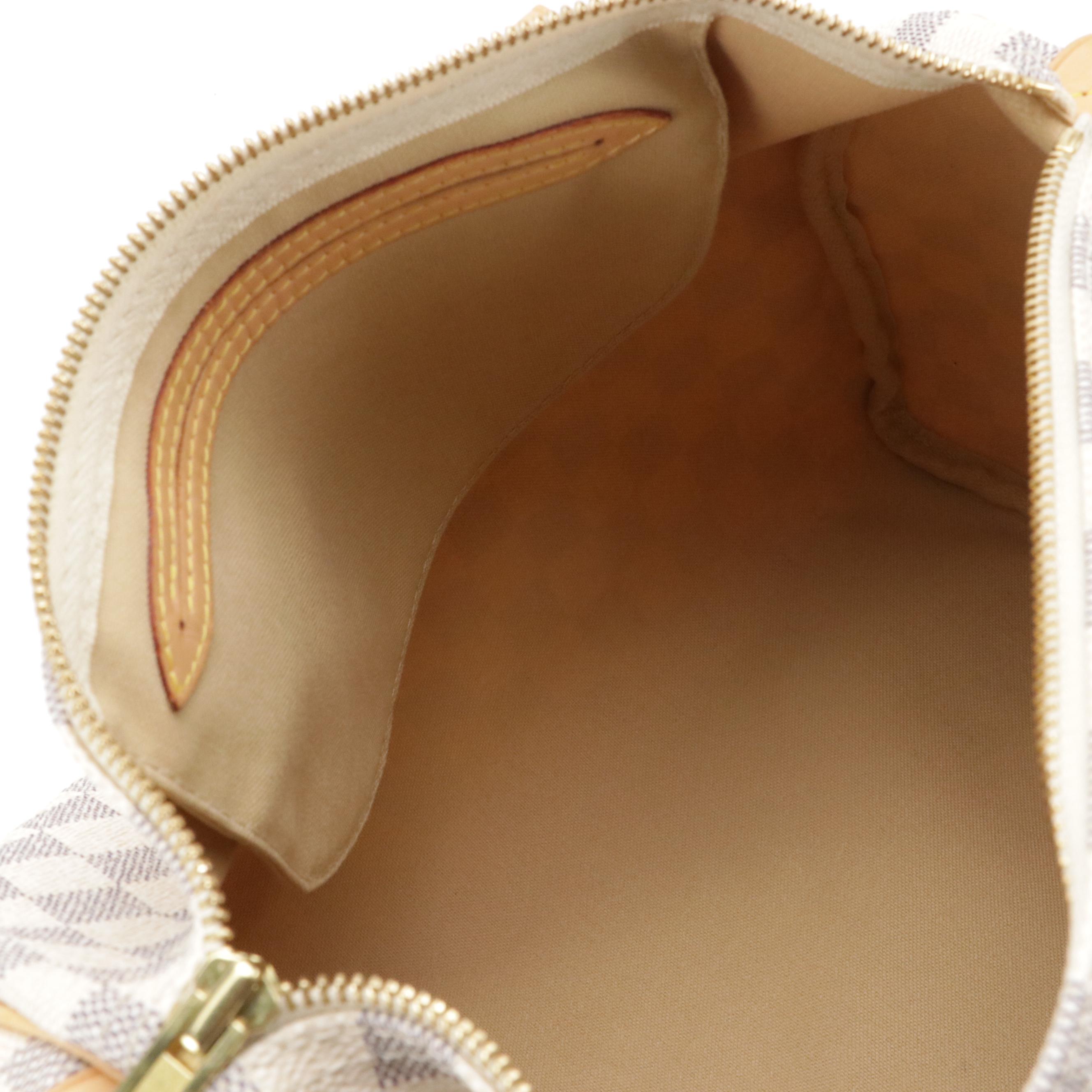 Louis Vuitton Speedy 30 Boston Bag in Damier Azur Canvas and Vachetta Leather