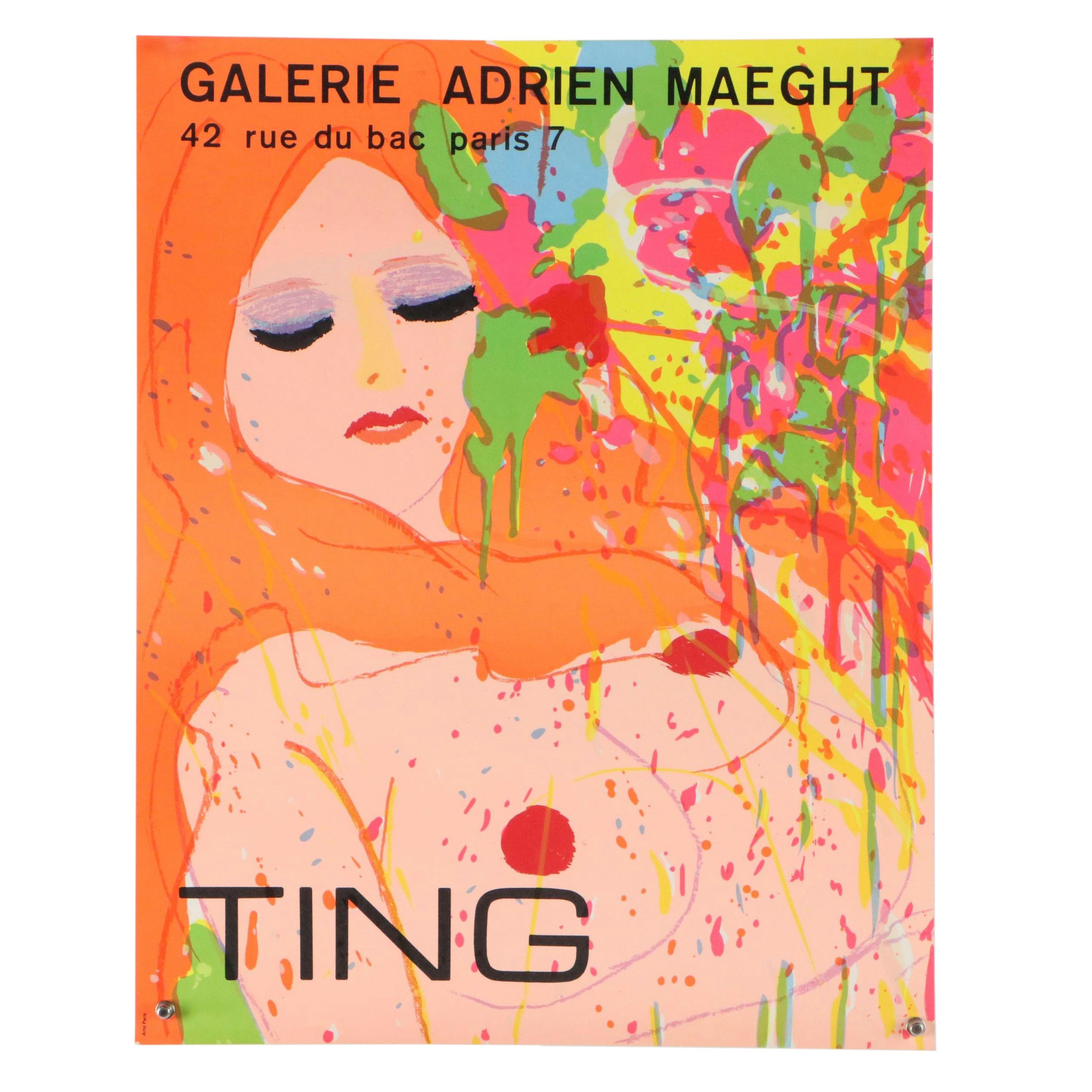 Walasse Ting Galerie Adrien Maeght Exhibition Poster, 1975