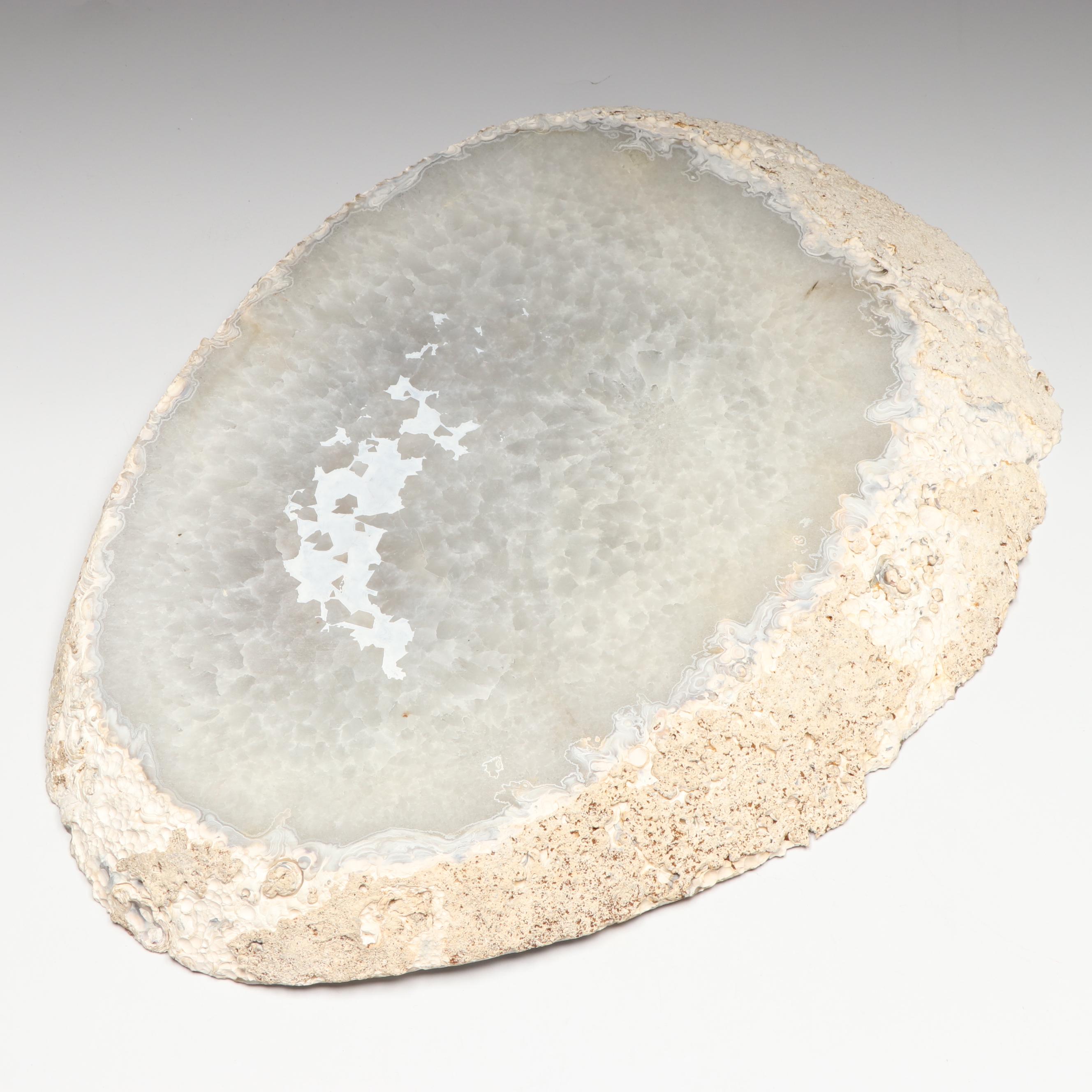 Crystal Quartz Geode Slab
