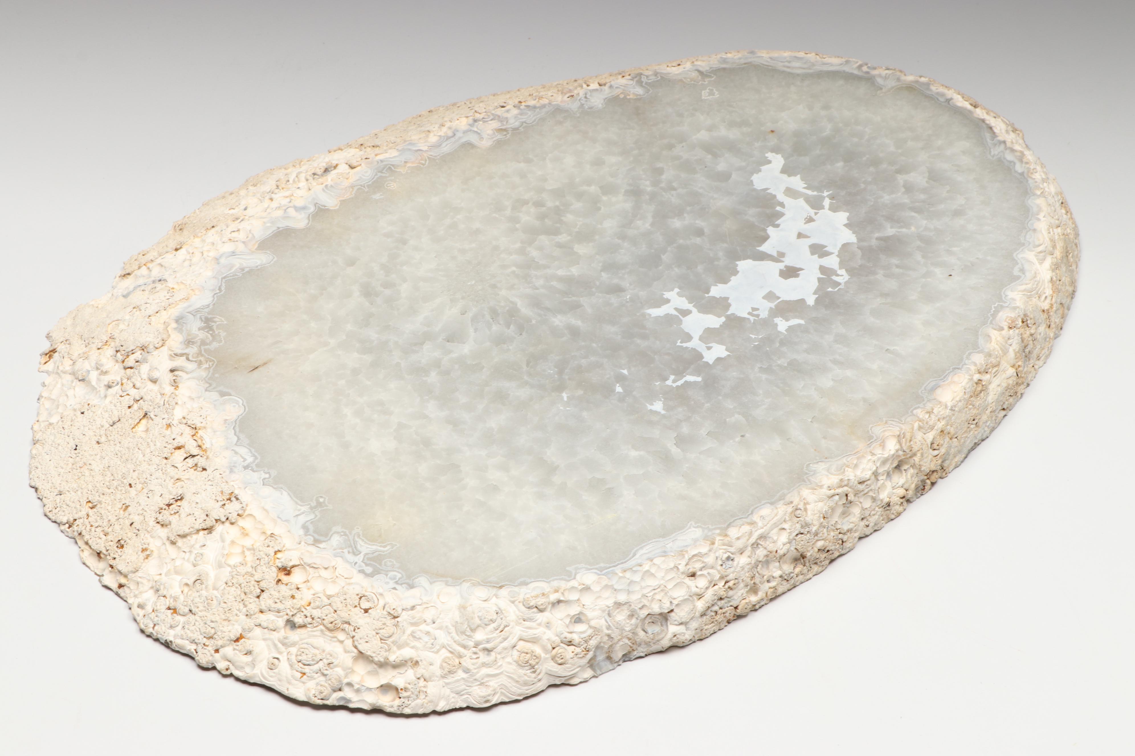 Crystal Quartz Geode Slab