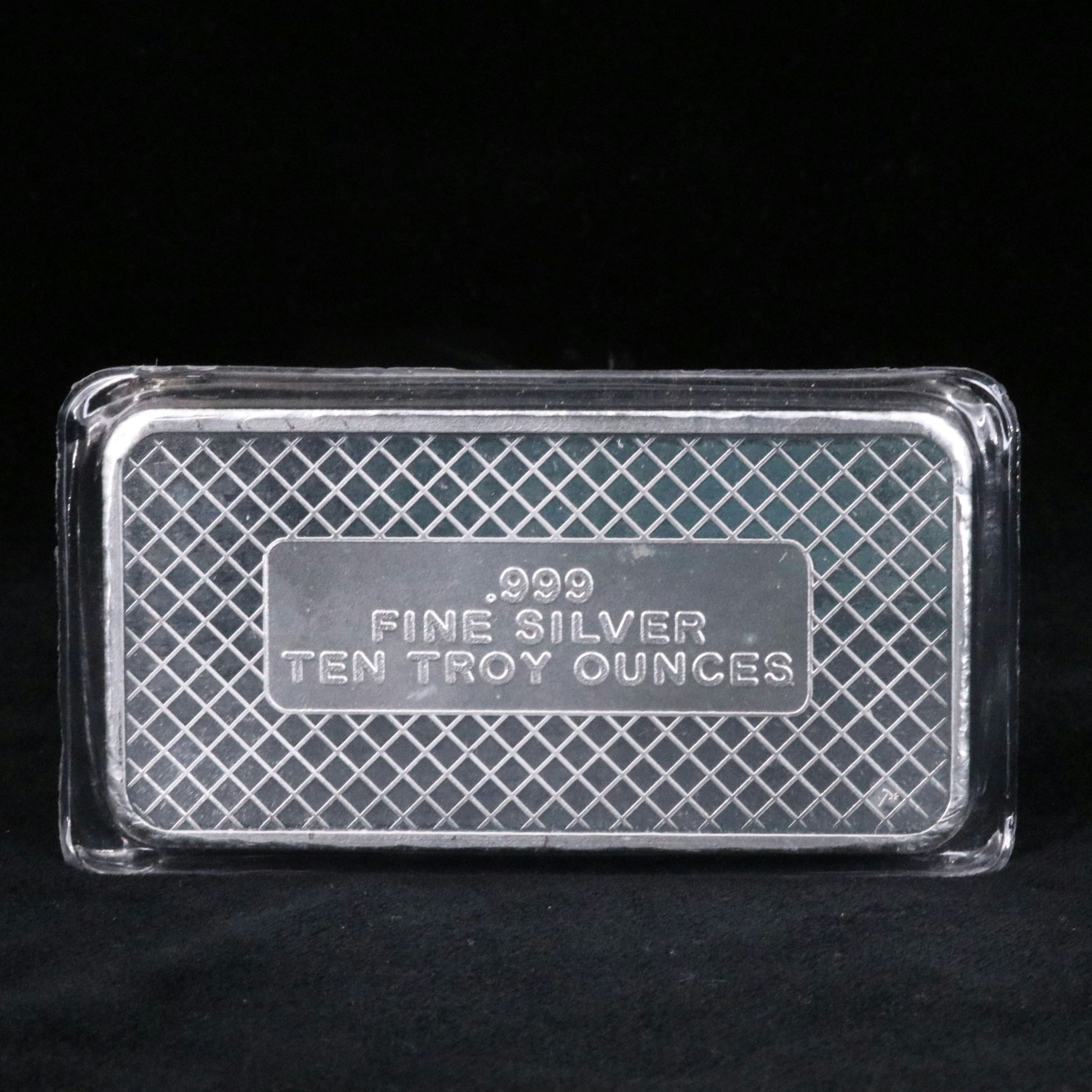 American Flag Themed Ten Troy Ounce Silver Bar