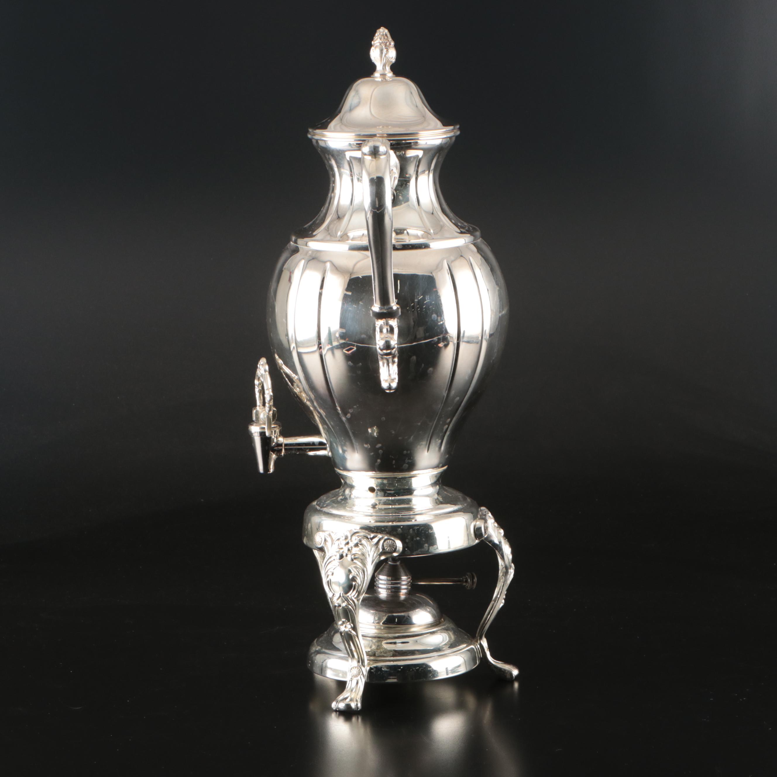 Sheridan Silver Plate Coffee Urn, Mid-20th Century