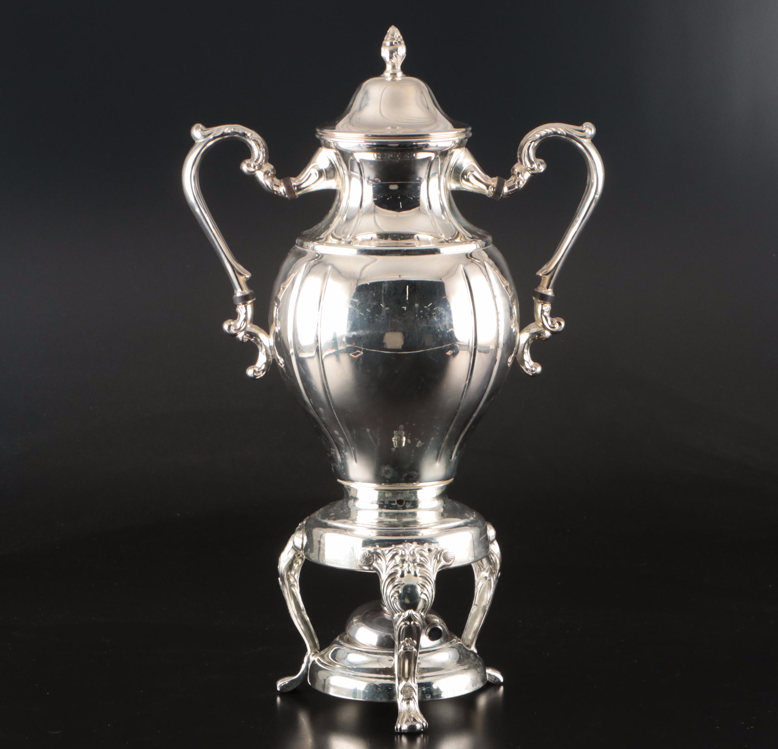 Sheridan Silver Plate Coffee Urn, Mid-20th Century
