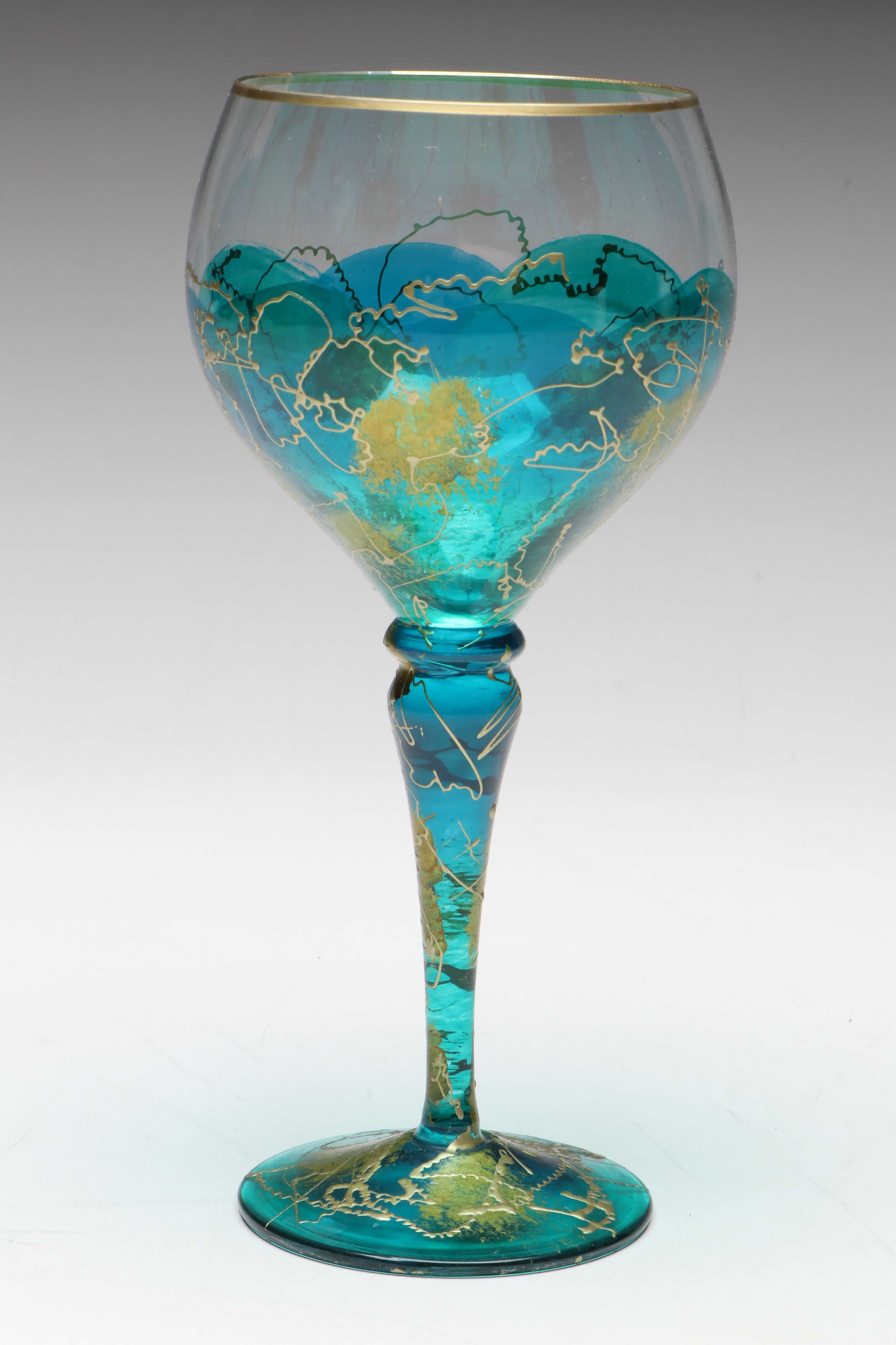 Euroglass Romania Hand Blown Art Glass Stemware