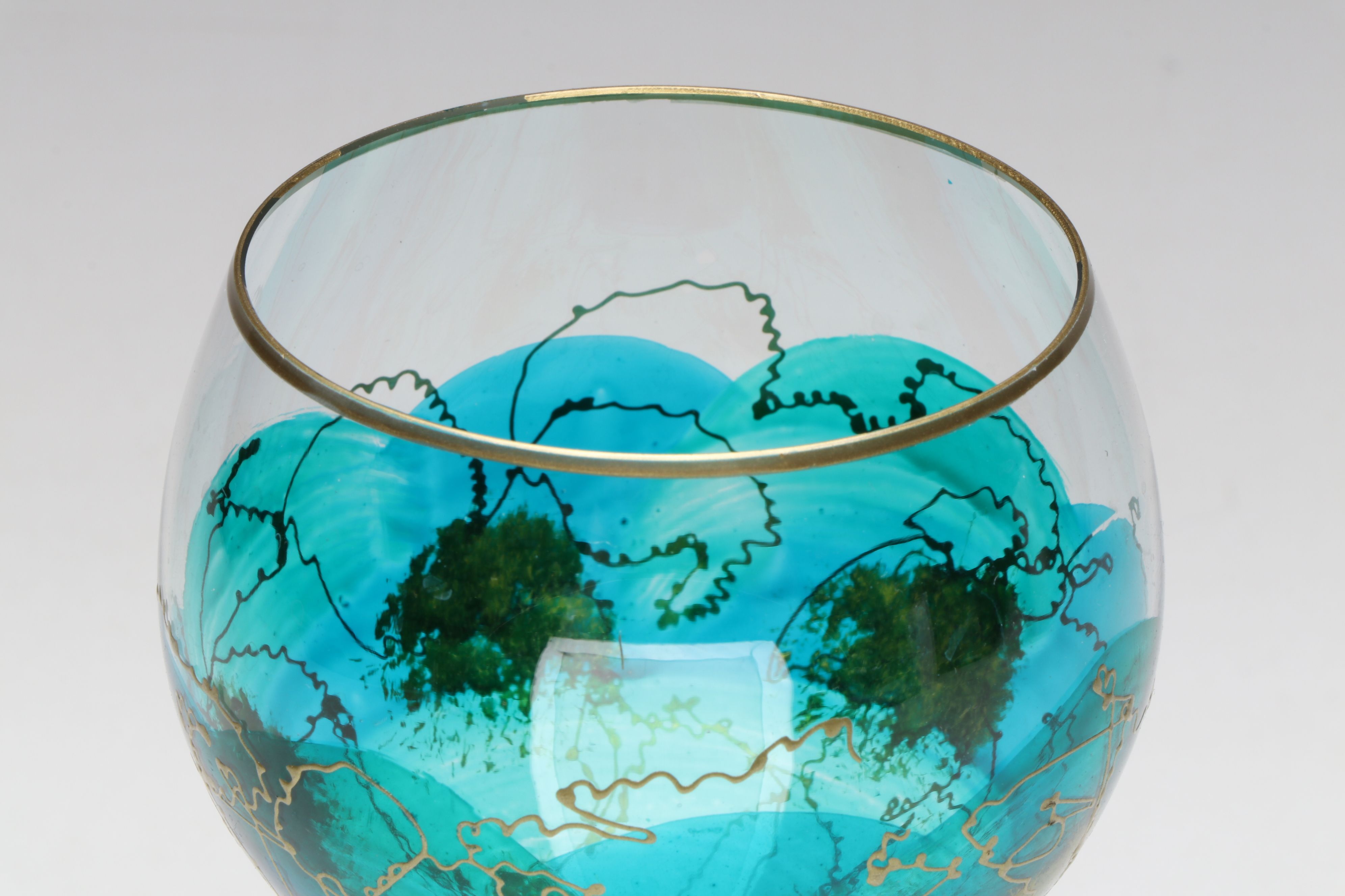 Euroglass Romania Hand Blown Art Glass Stemware