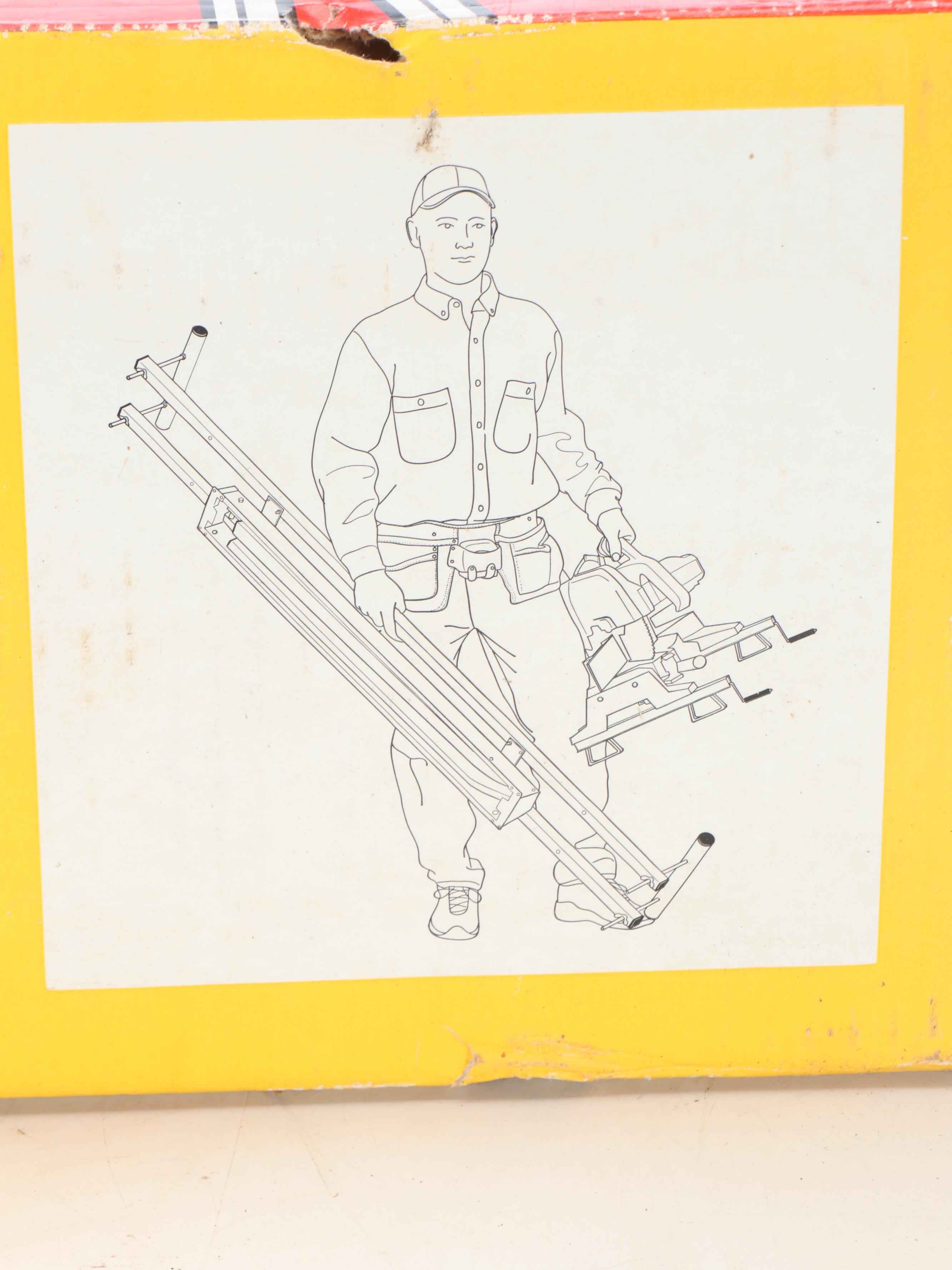 StableMate Miter Saw Tool Stand with Buffalo Miter Box and Backsaw