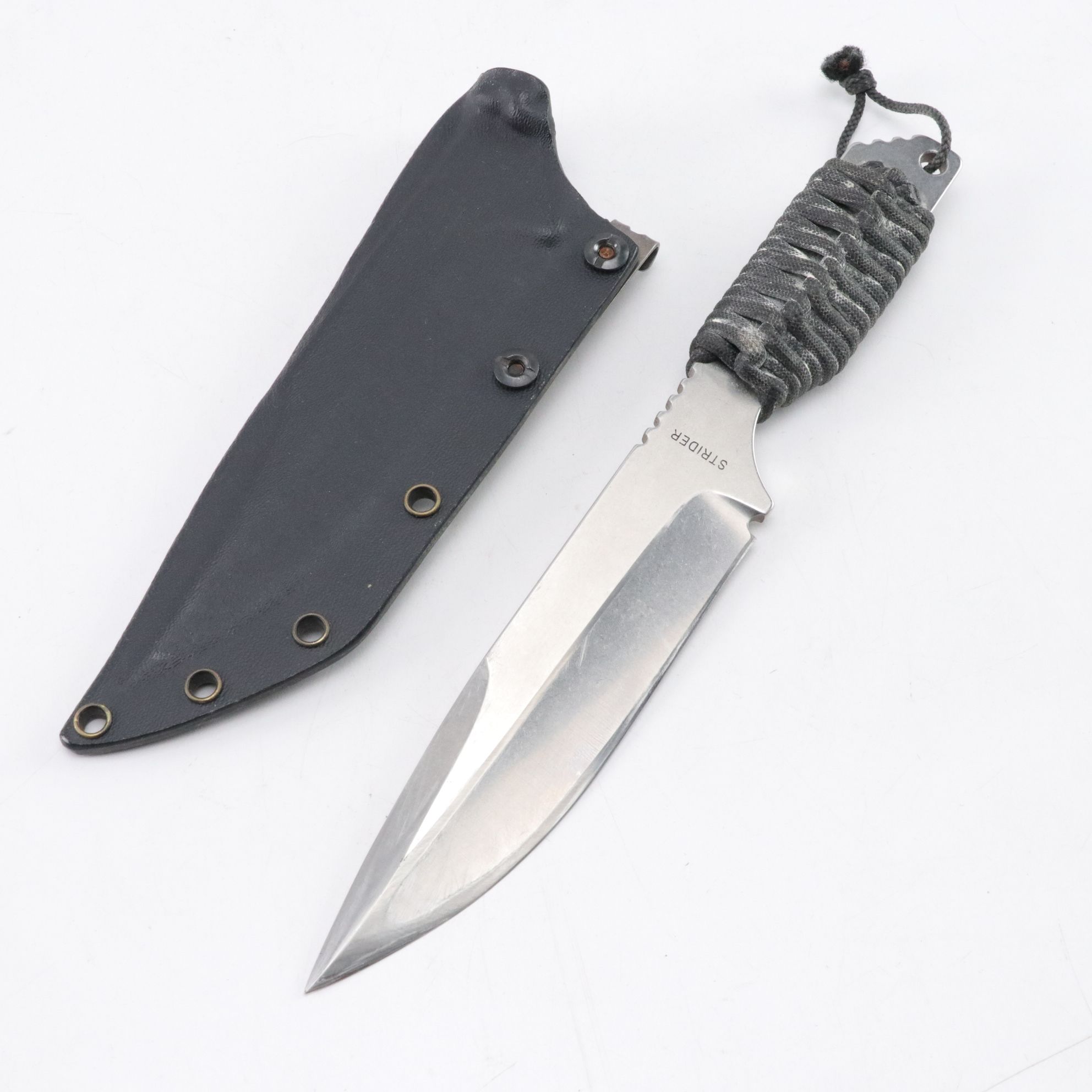Mick Strider Clip Point Knife with Cord-Wrapped Handle & Sheath