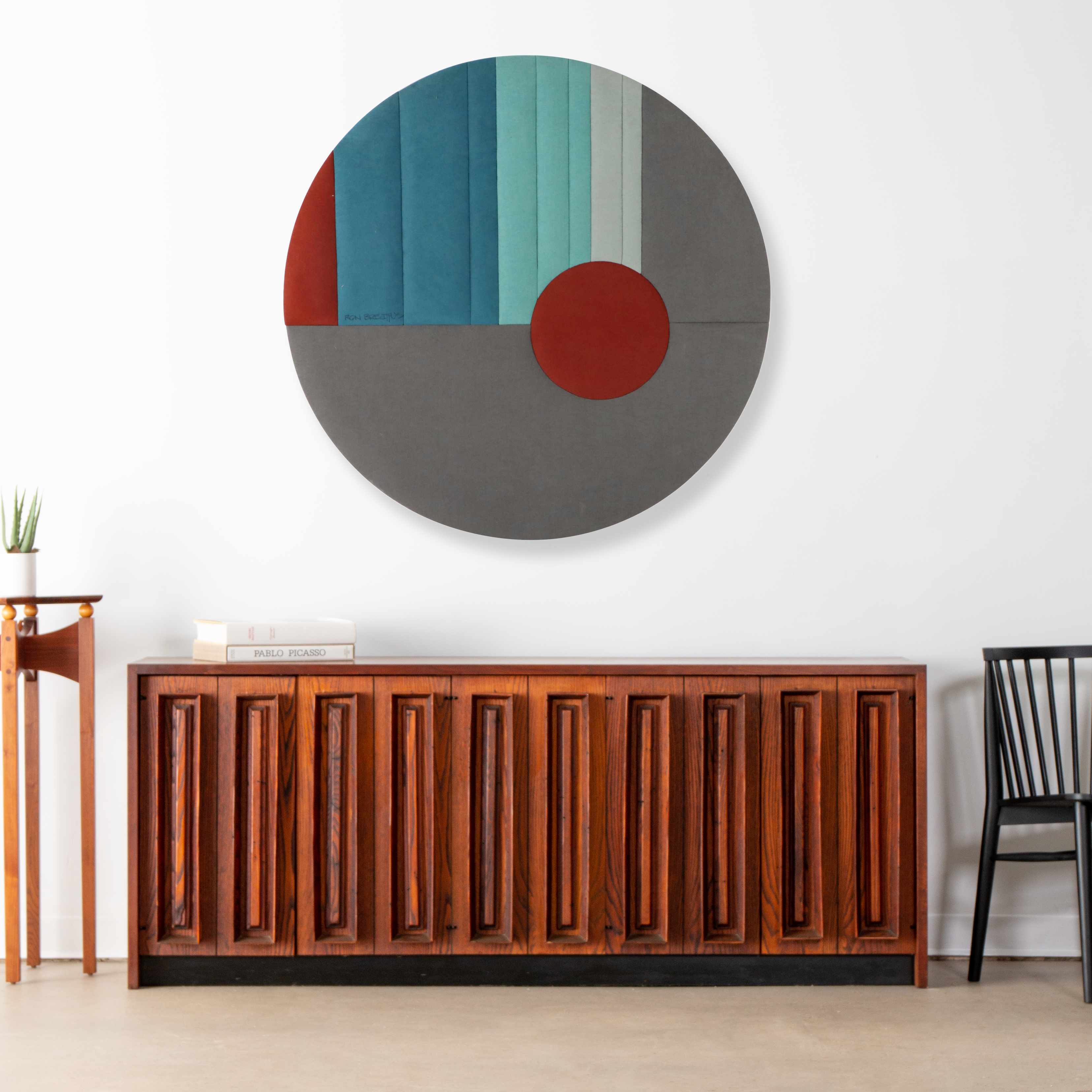 Ron Brejtfus Modernist Style Padded Wall Panel