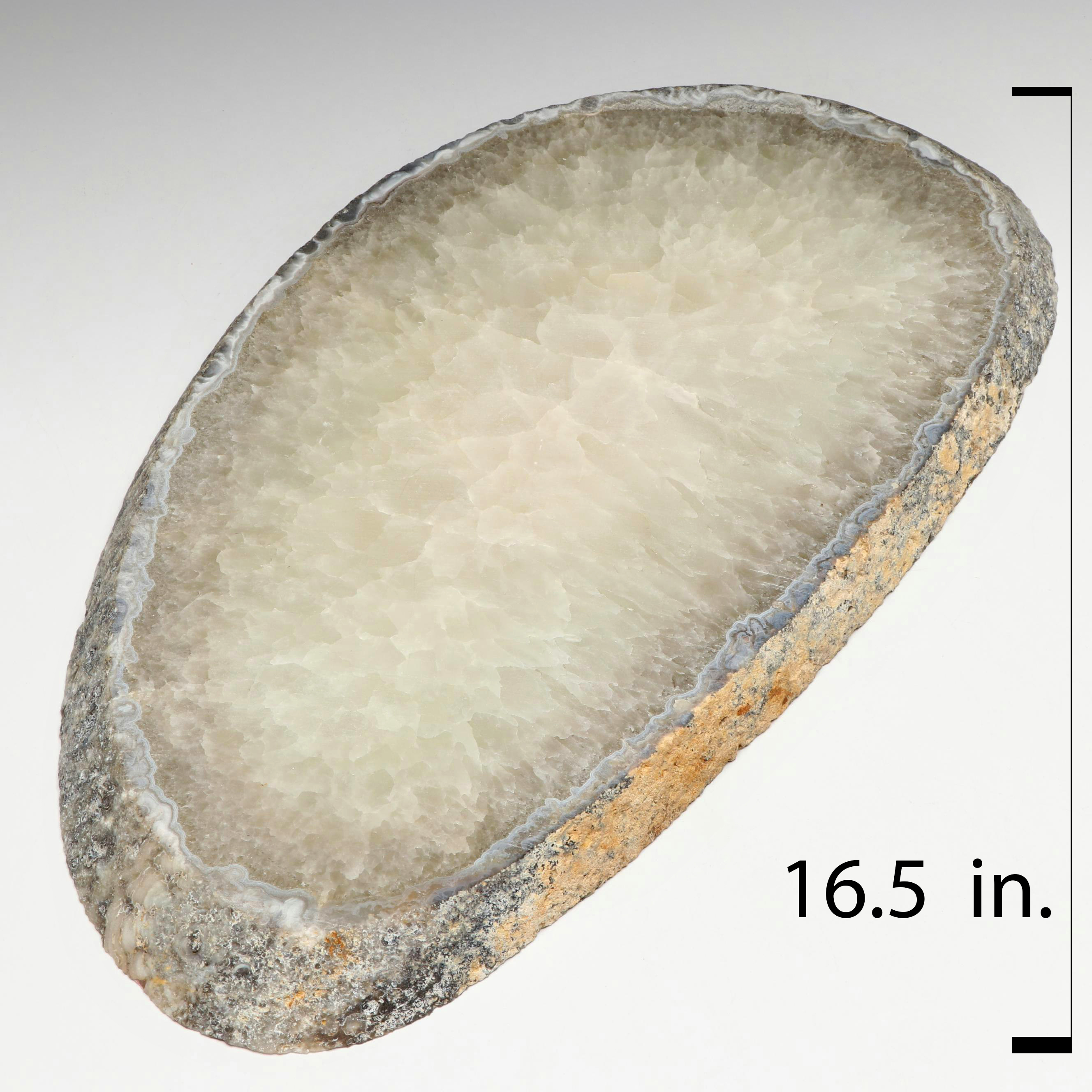 Natural Agate and Quartz Geode Slab Specimen