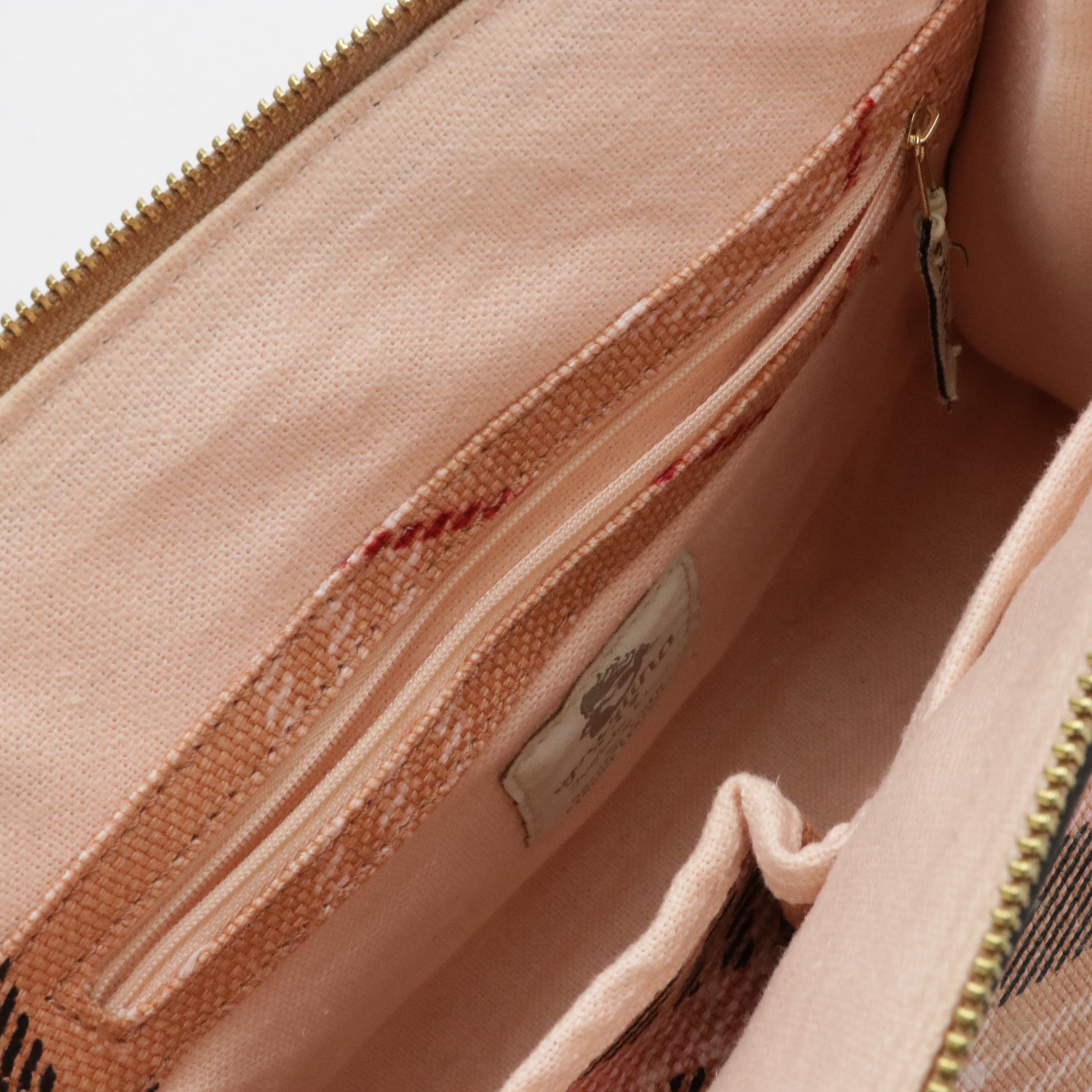 Cole Haan Snakeskin Leather Hobo Shoulder Bag and Spartina Plaid Canvas Zip Tote