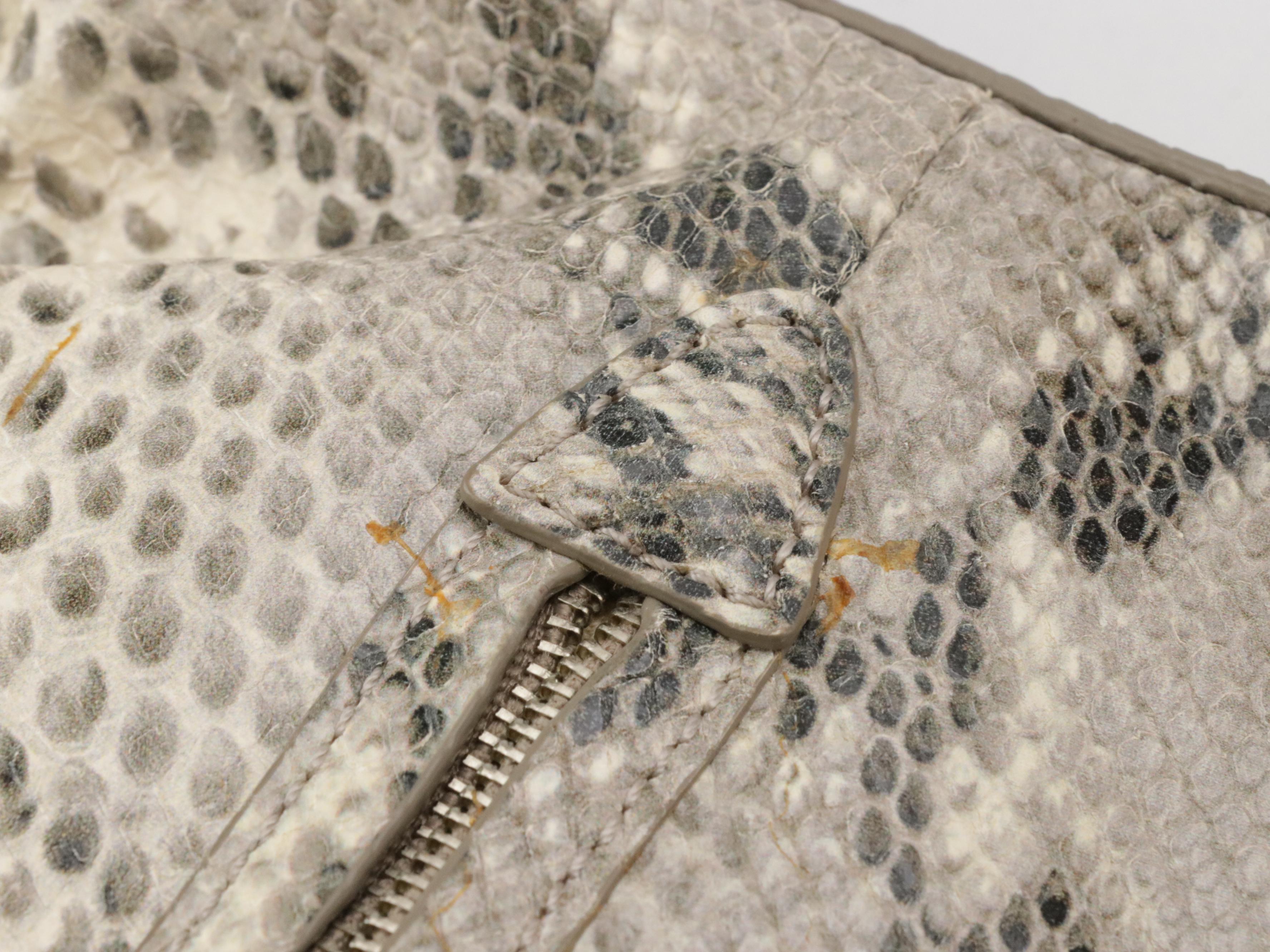 Cole Haan Snakeskin Leather Hobo Shoulder Bag and Spartina Plaid Canvas Zip Tote