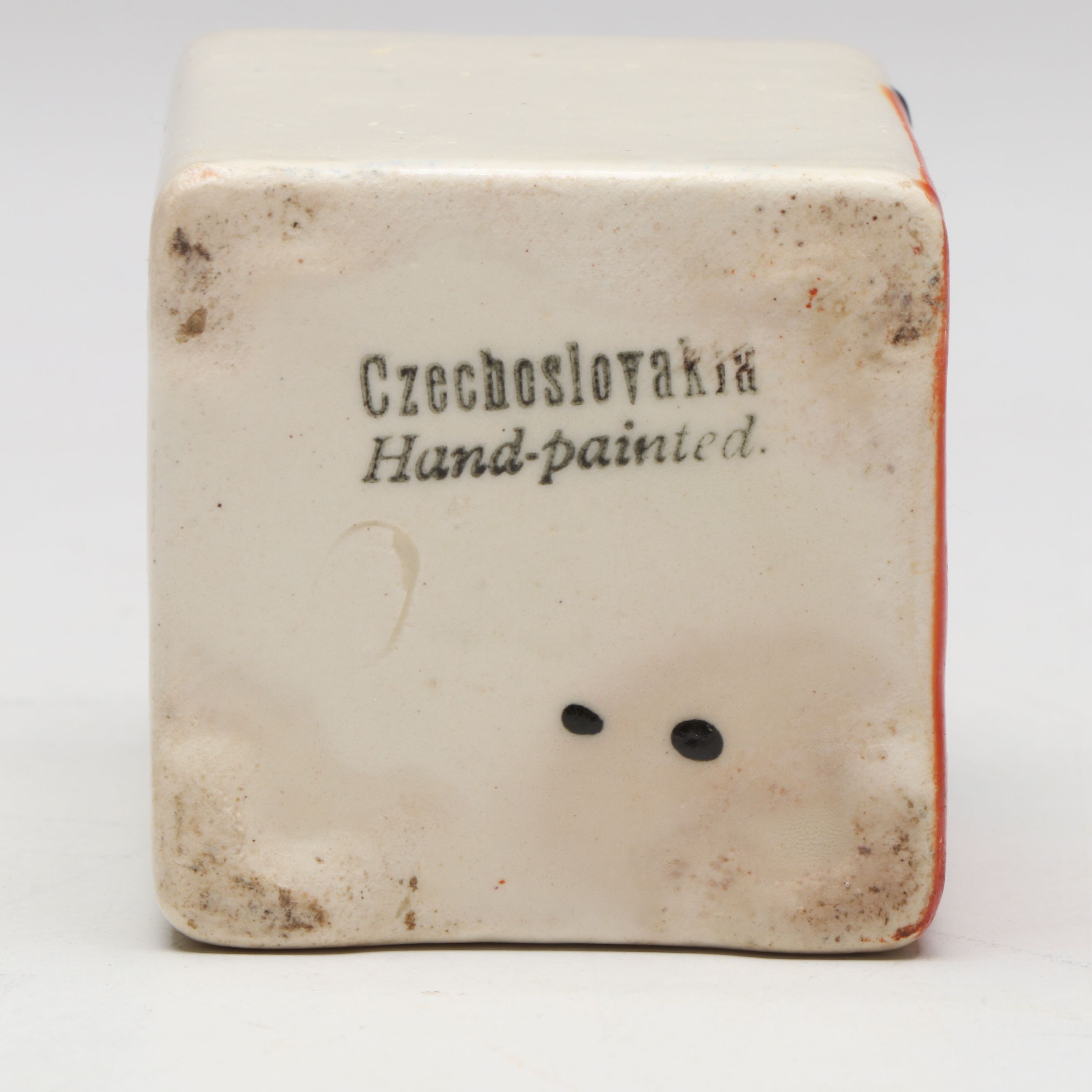 Czechoslovakian Hand-Painted Kitchen Canister Set with Oil and Vinegar Cruets