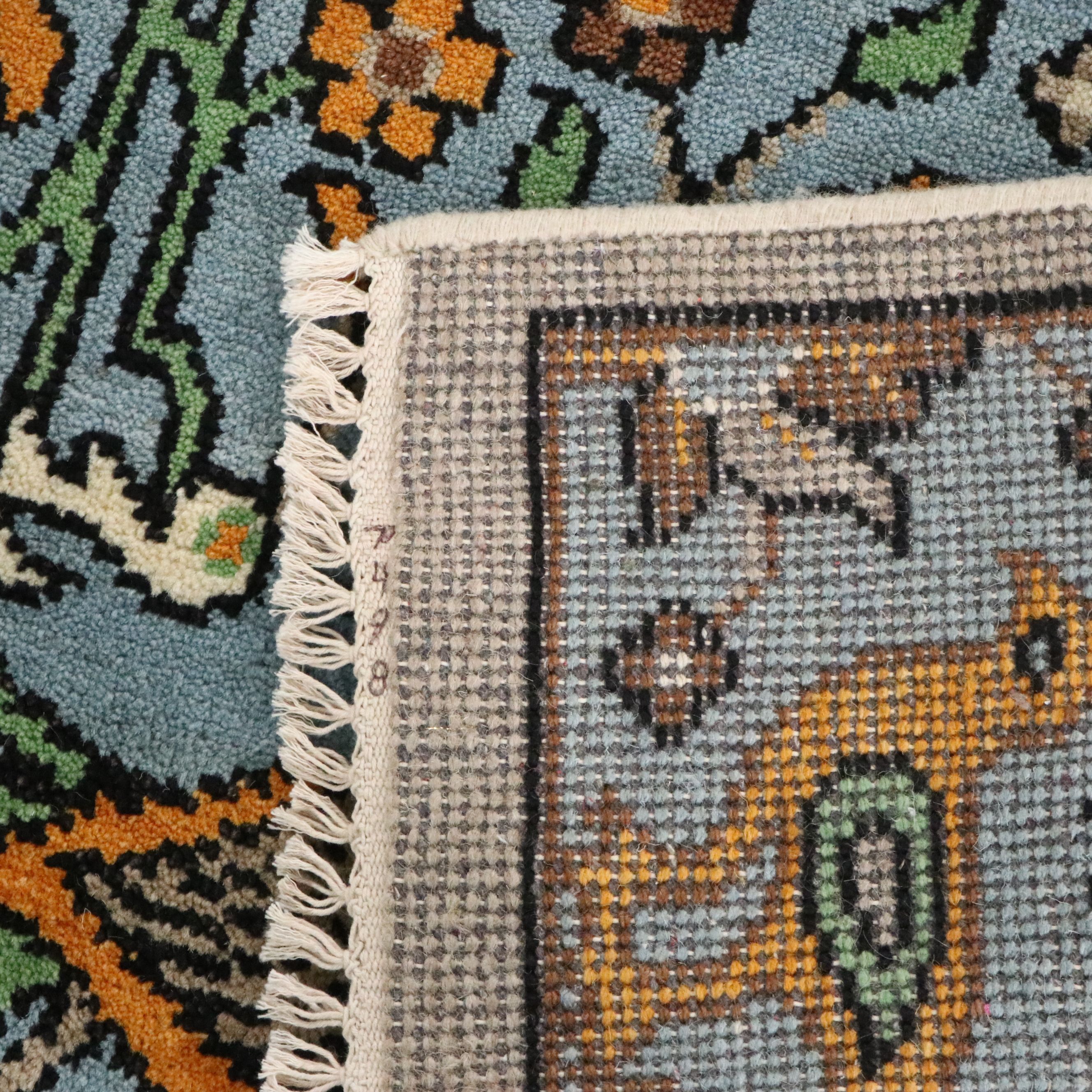 3' x 5'2 Hand-Knotted Indo-Persian Ziegler Pictorial Area Rug