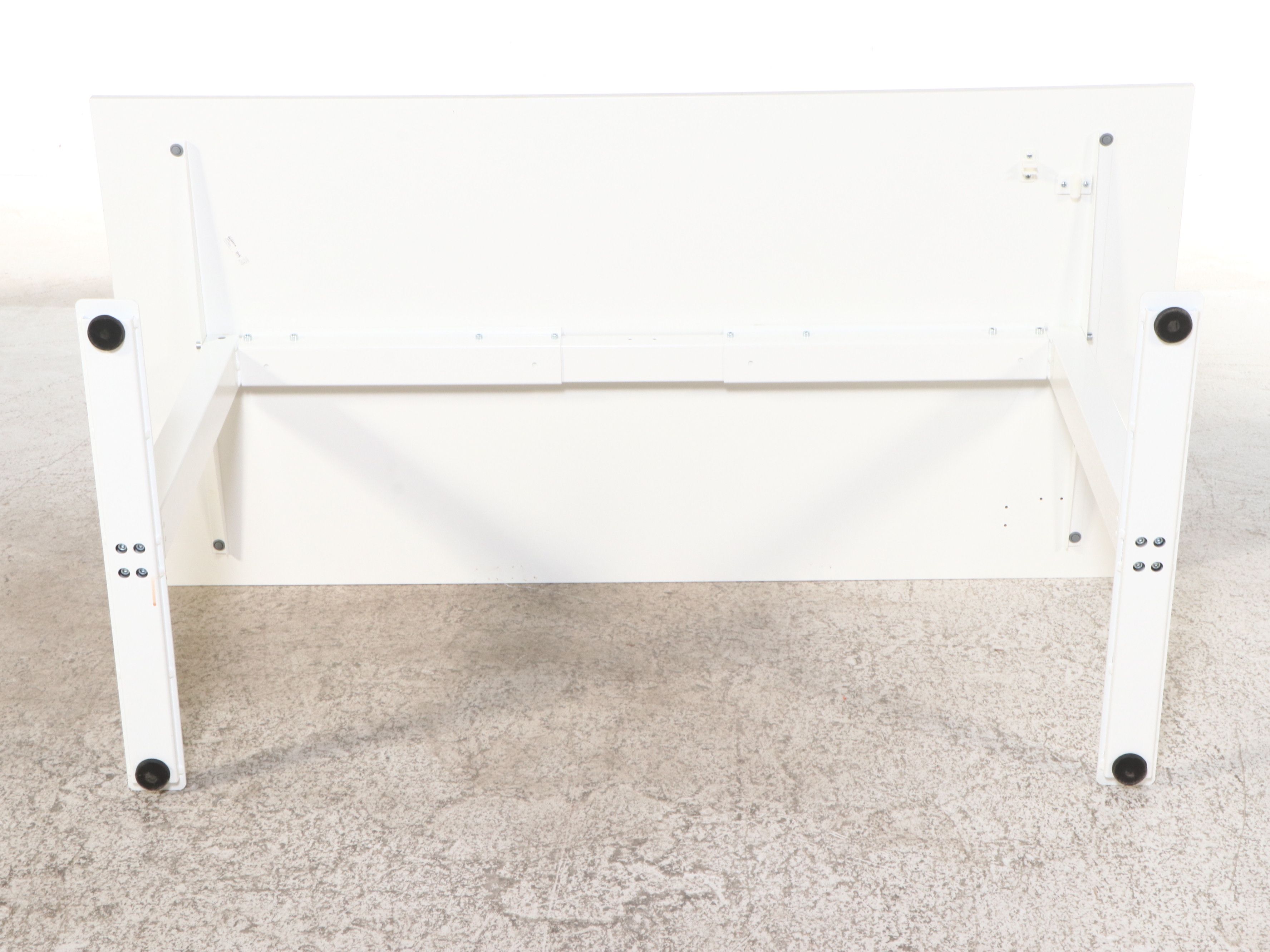 Contemporary Adjustable Height Desk with Storage Shelves and Drawers