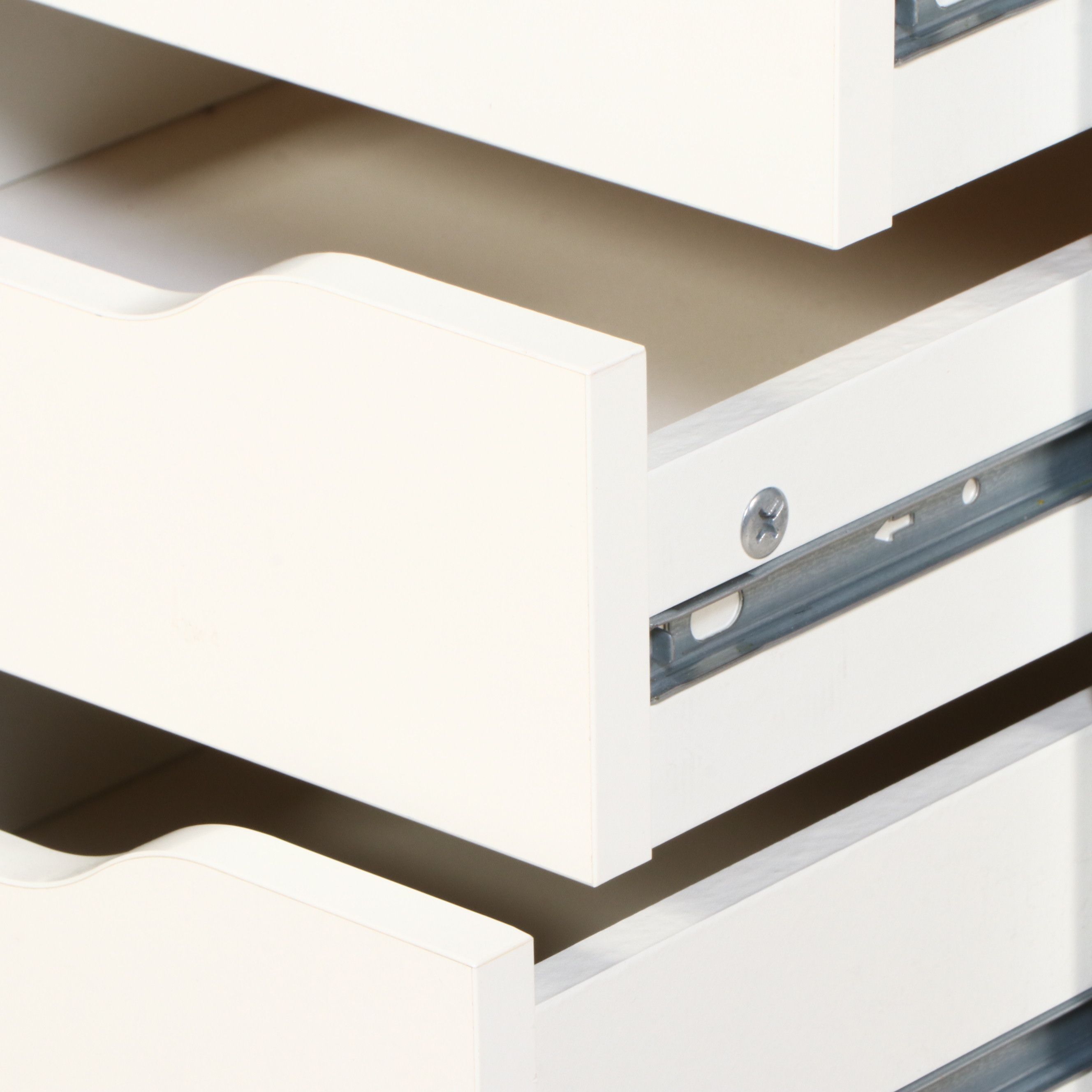 Contemporary Adjustable Height Desk with Storage Shelves and Drawers