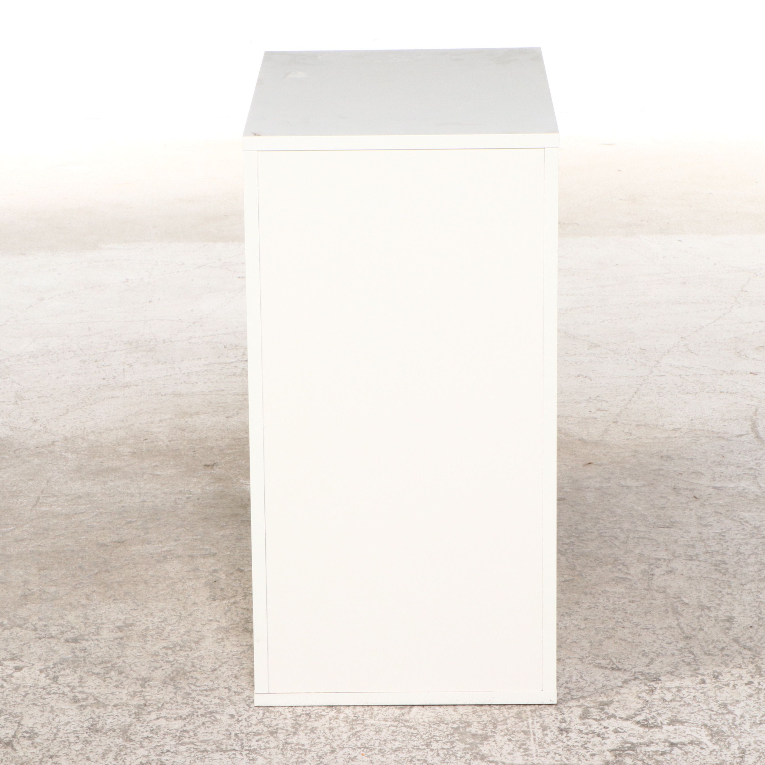 Contemporary Adjustable Height Desk with Storage Shelves and Drawers