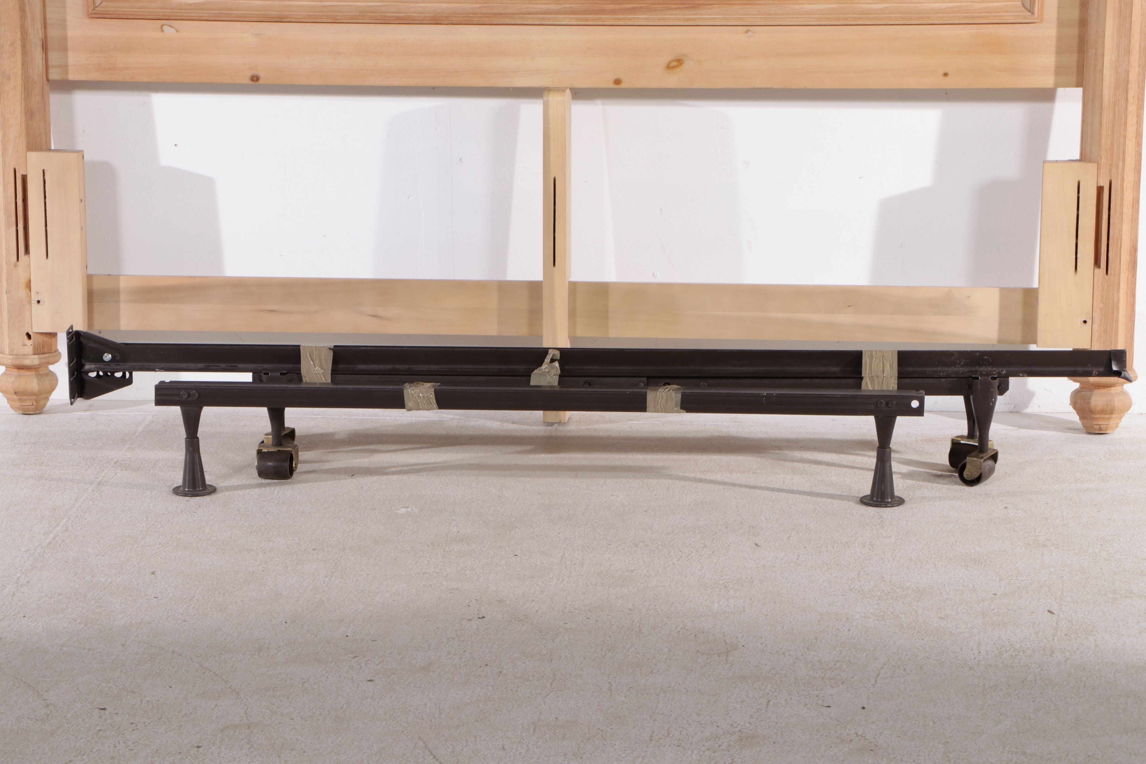 Pulaski Furniture Pine Headboard with Scrolled Metal Accent