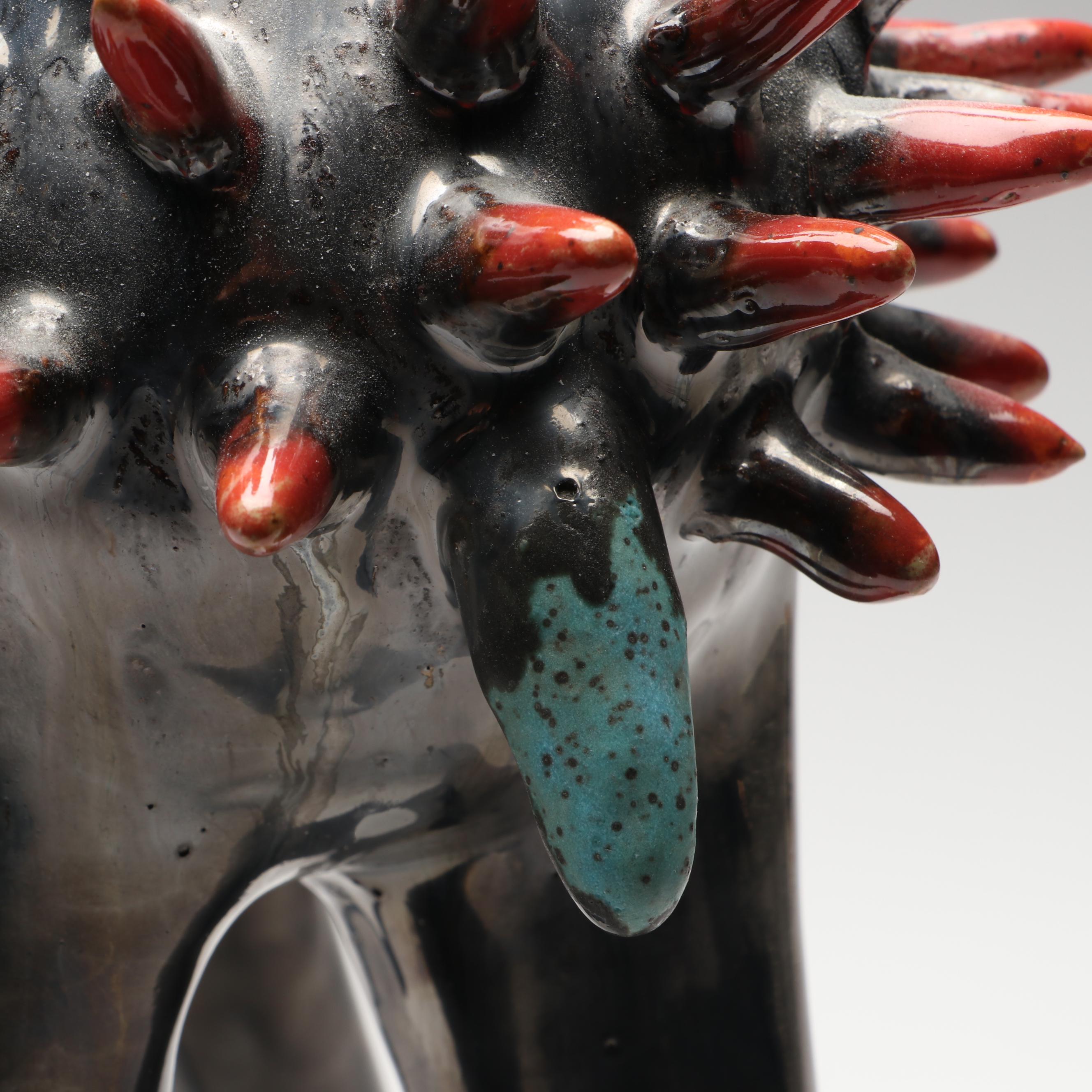 Jerzy Barankiewicz Polychrome Folk Art Pottery Hedgehog