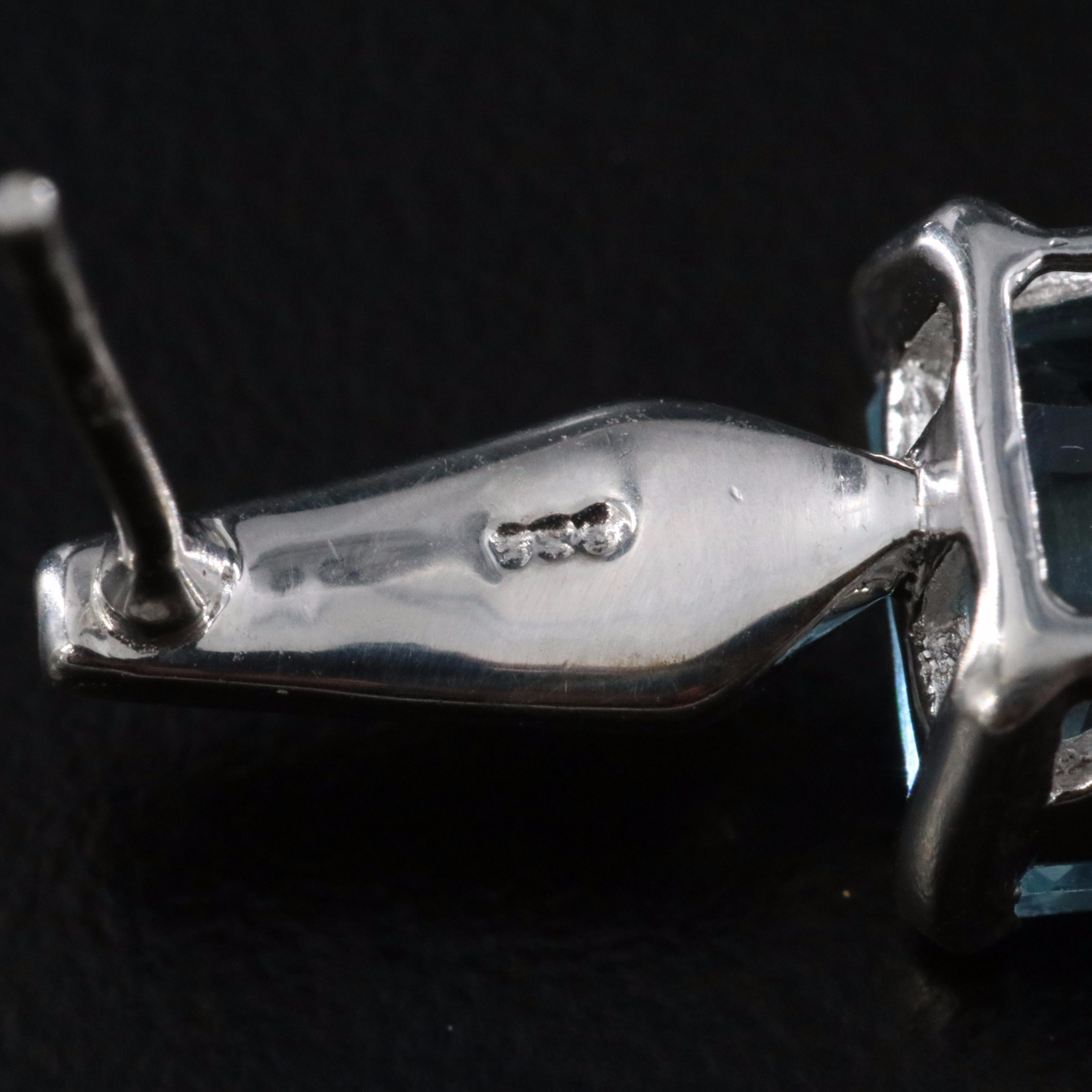 Sterling Blue Topaz Drop Earrings