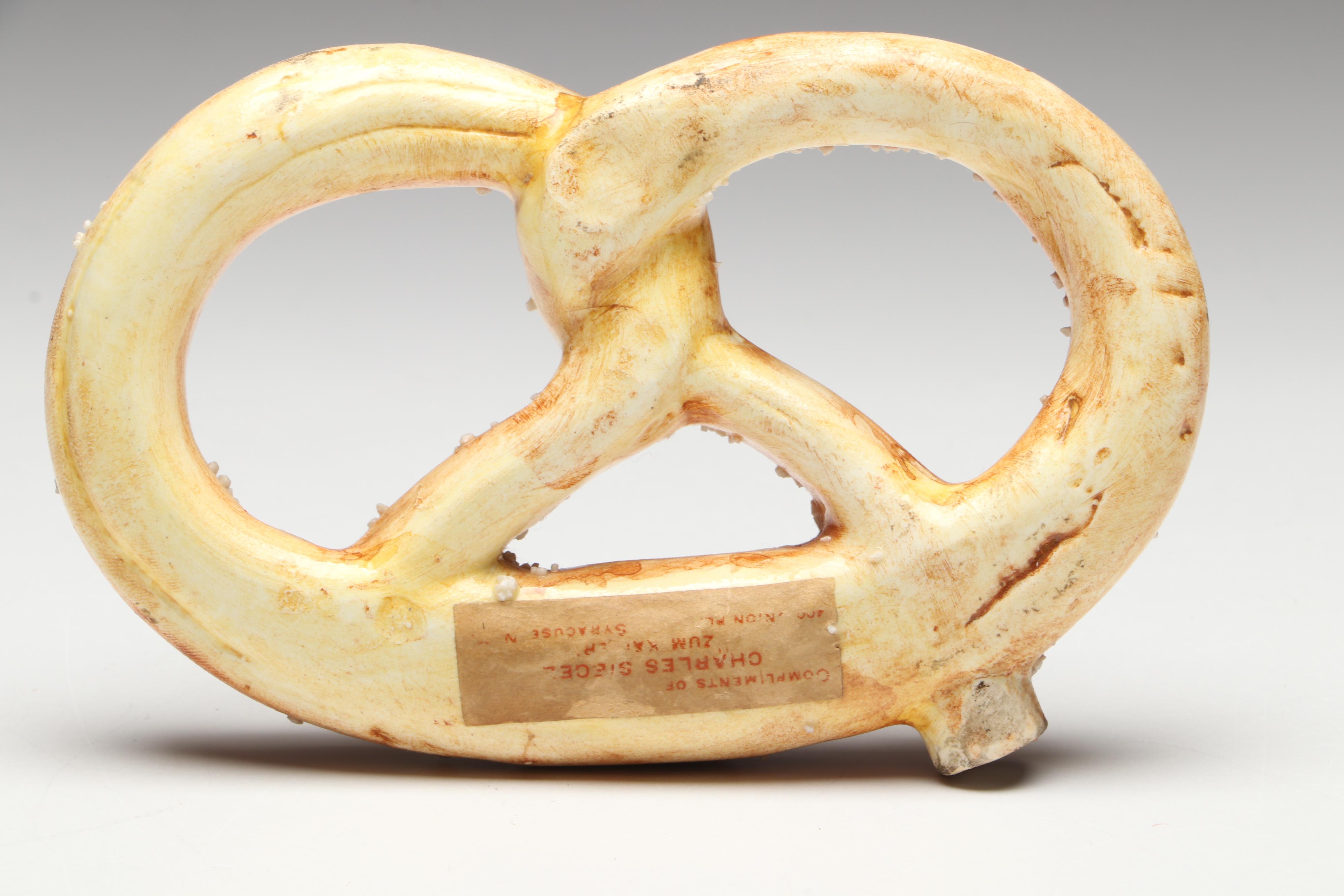 Stephen Green Stoneware Fox Head with Other Pretzel-Shaped Ceramic Flask