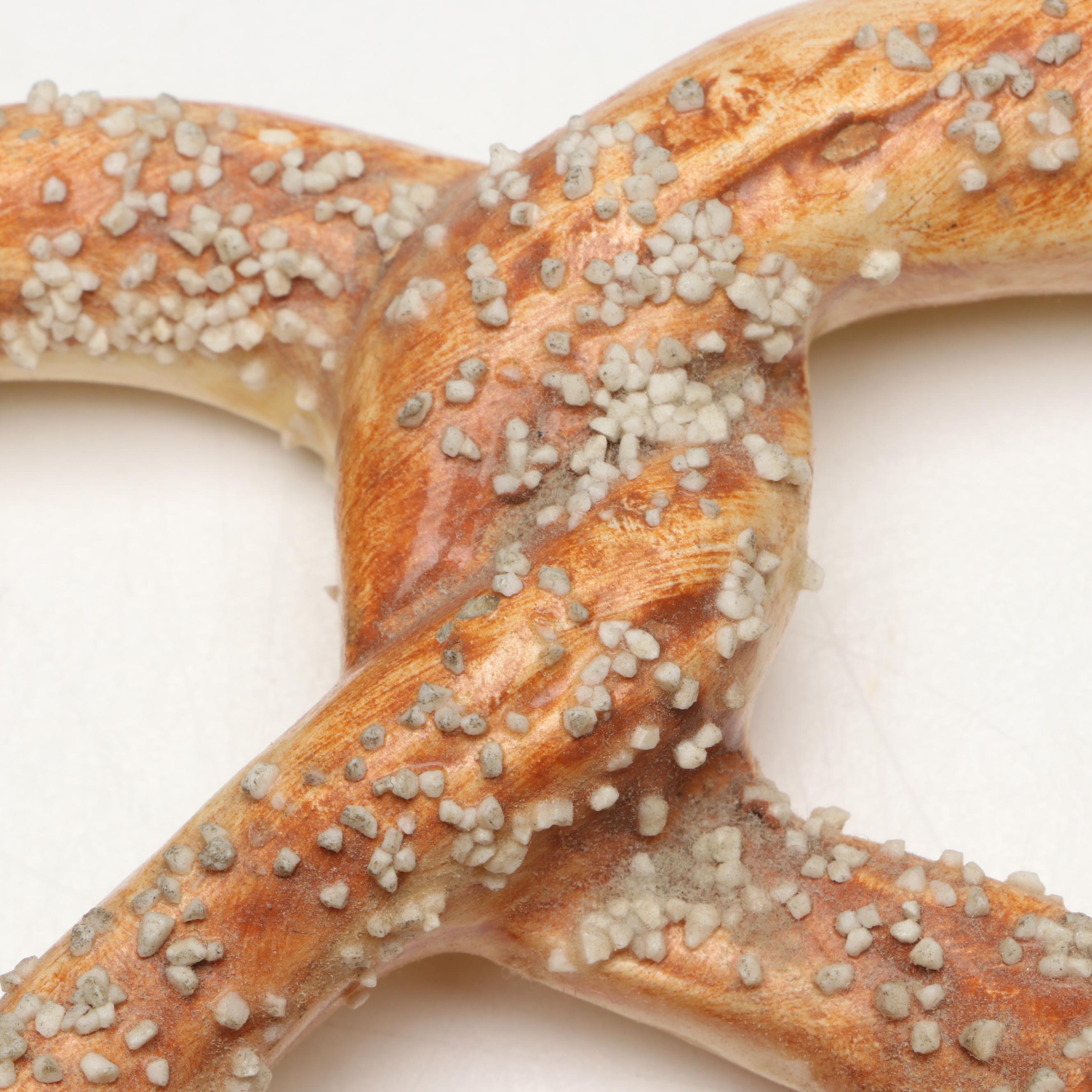 Stephen Green Stoneware Fox Head with Other Pretzel-Shaped Ceramic Flask