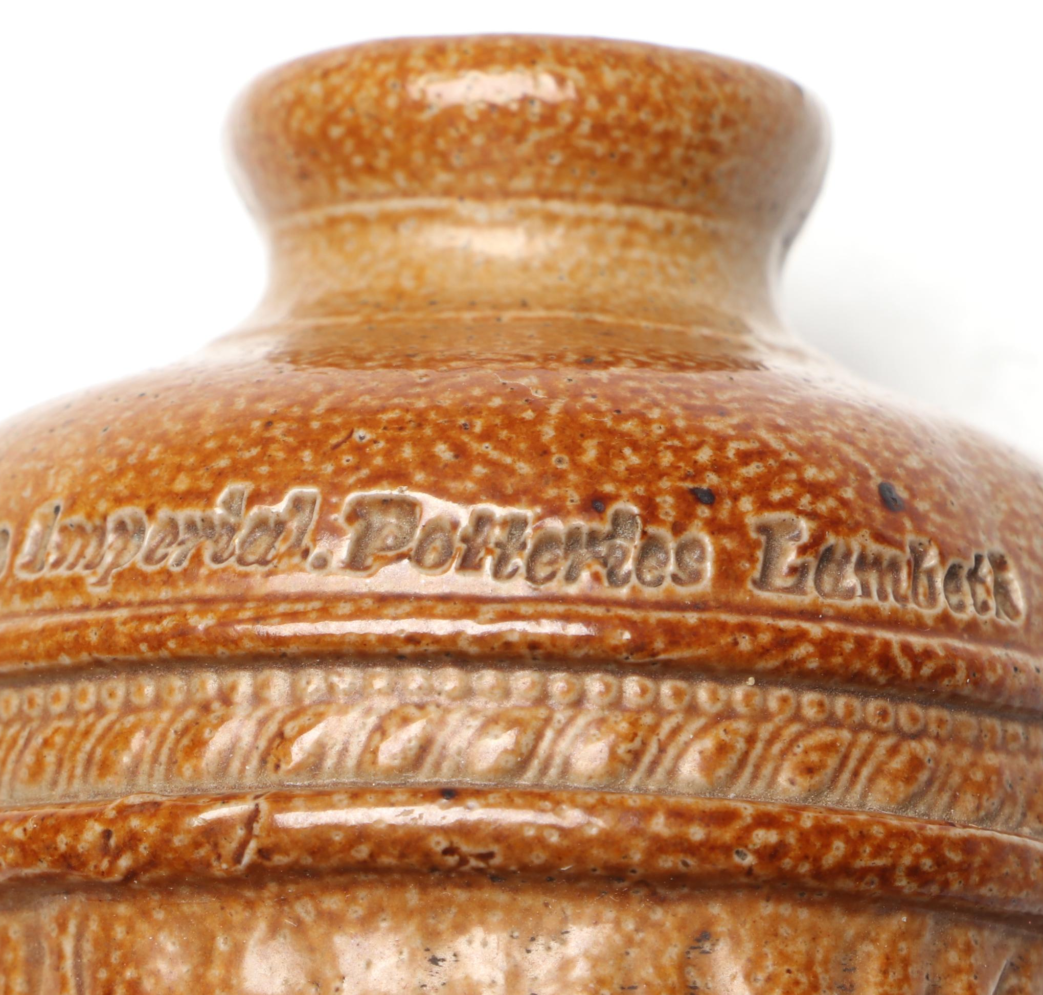 Stephen Green Stoneware Fox Head with Other Pretzel-Shaped Ceramic Flask