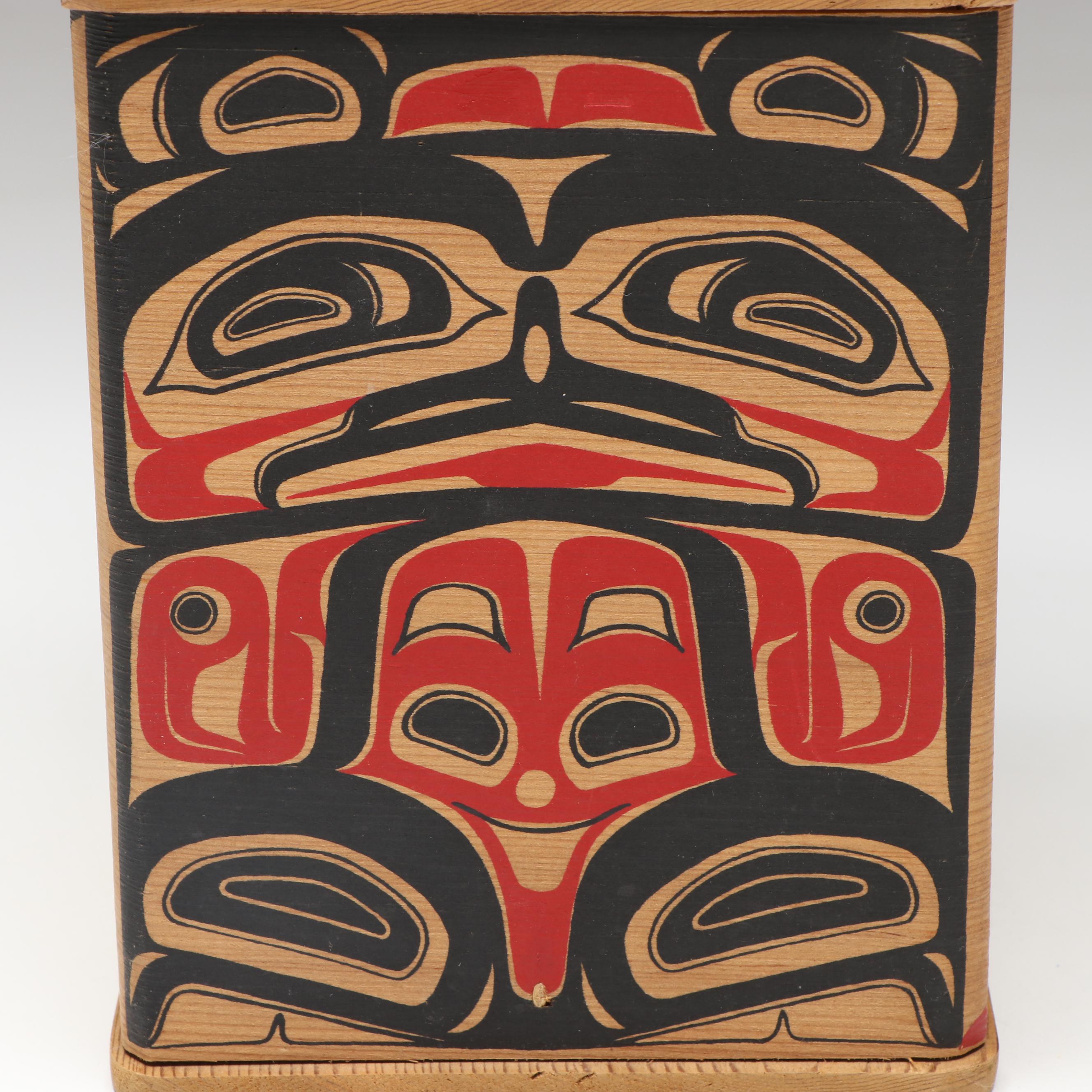 Robert and Susan Free Artisanal Hand-Painted Bentwood Box