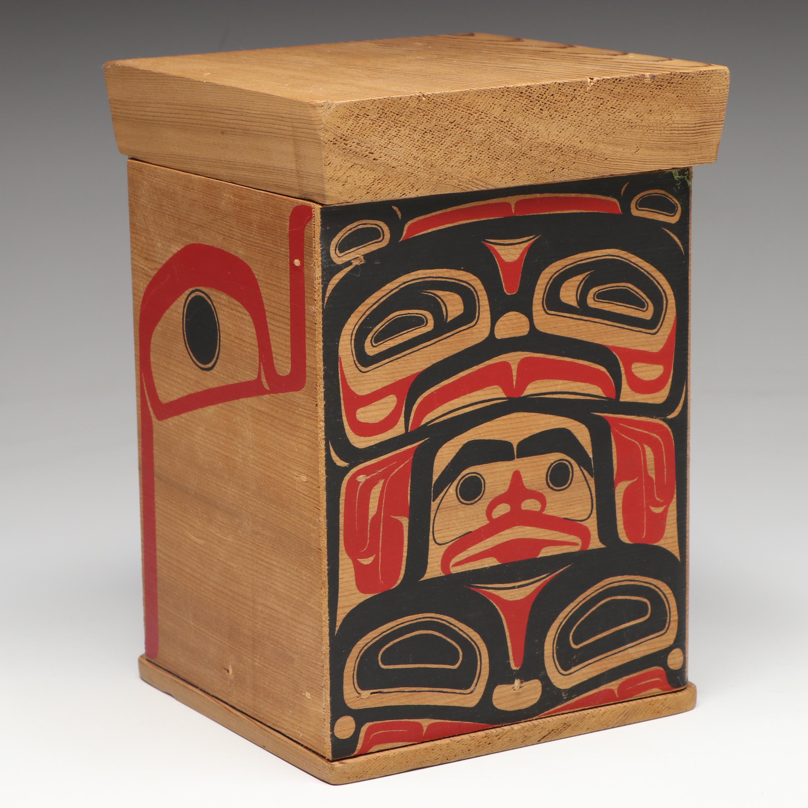 Robert and Susan Free Artisanal Hand-Painted Bentwood Box