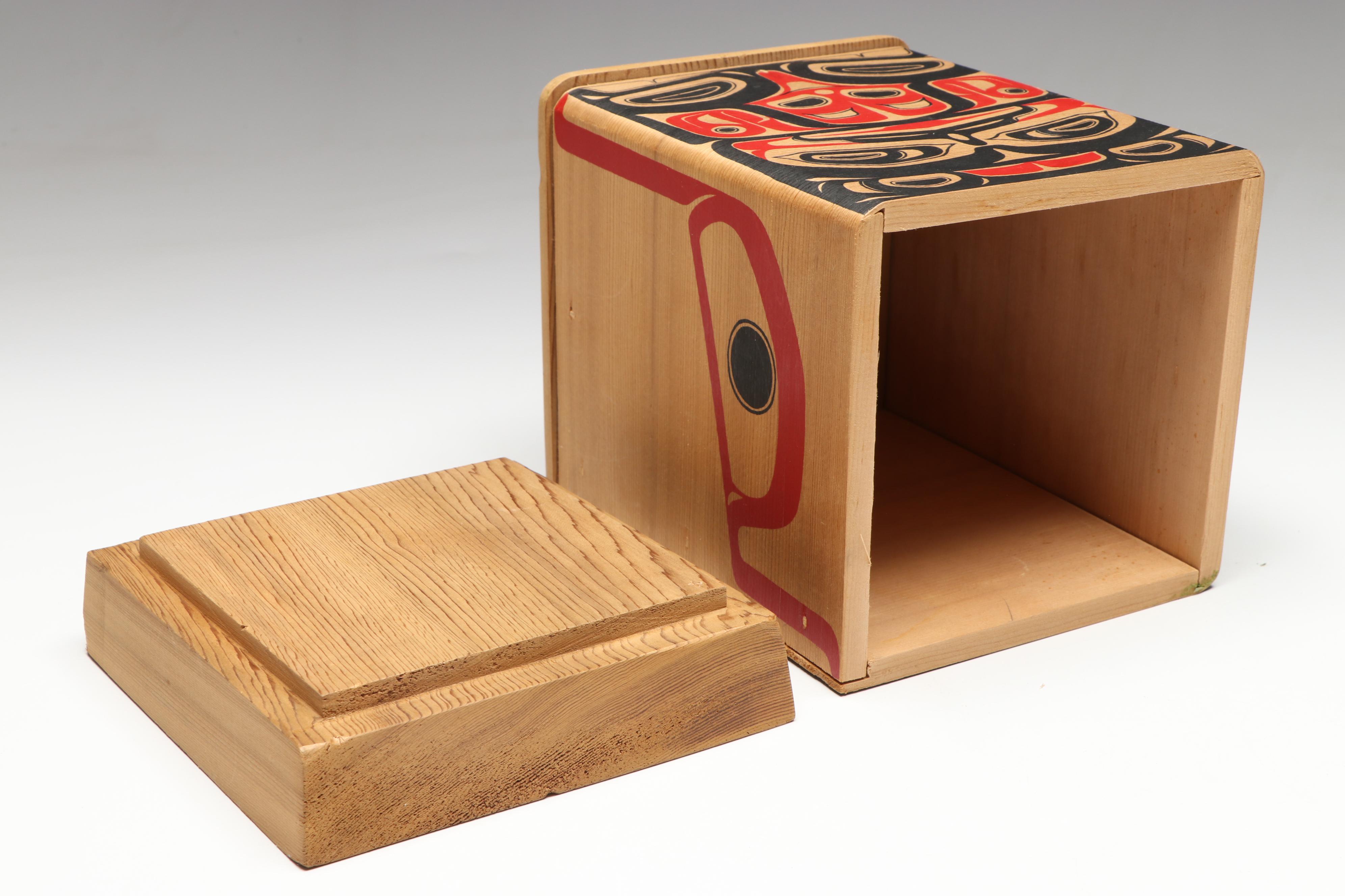 Robert and Susan Free Artisanal Hand-Painted Bentwood Box