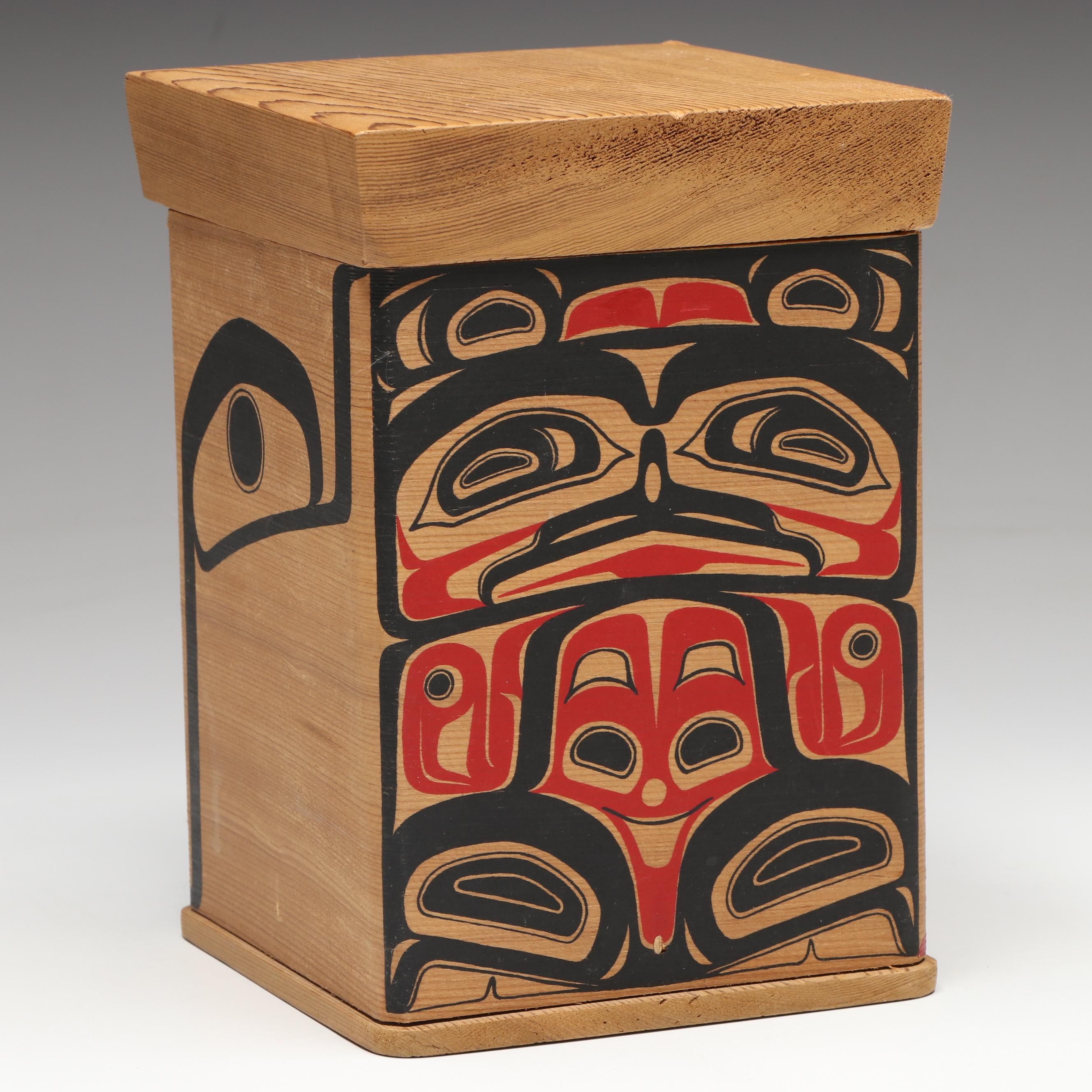 Robert and Susan Free Artisanal Hand-Painted Bentwood Box