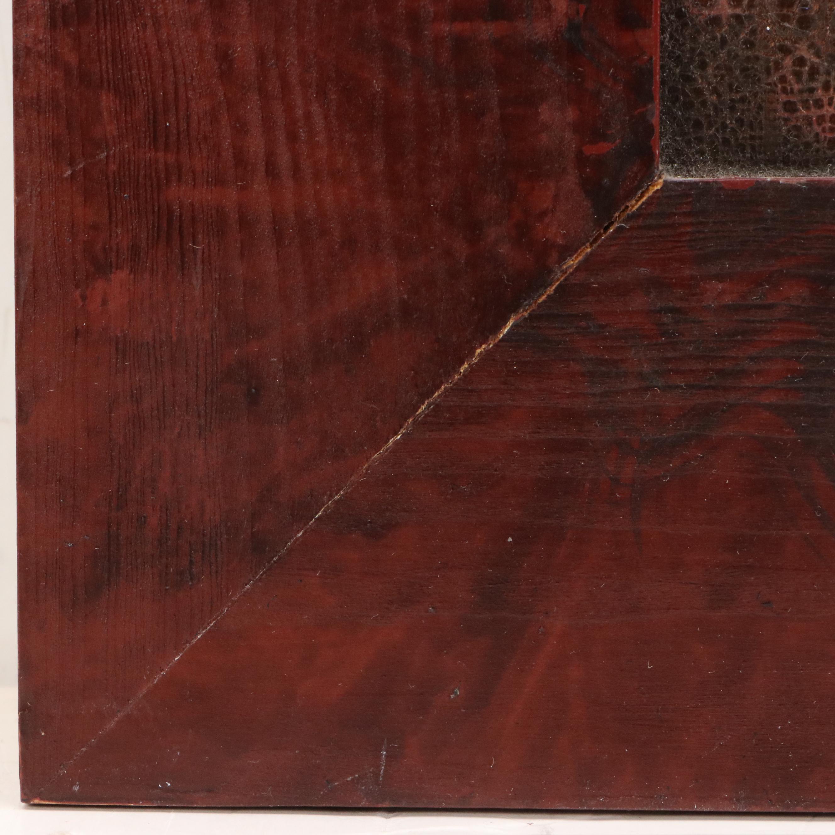 Rachel Proffitt Oil Painting of Pair of Children with Rocking Horse, 1983