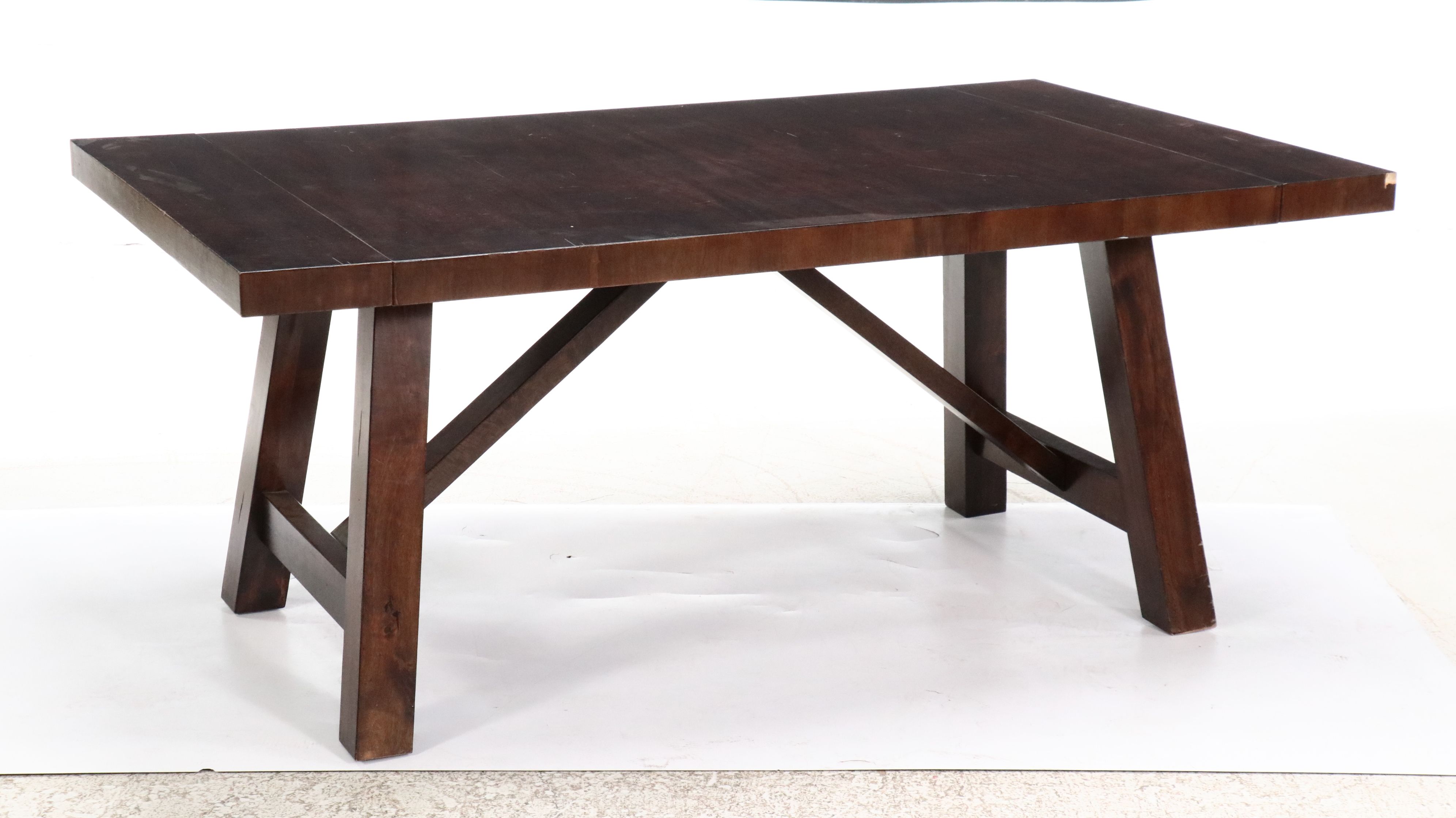 Kuolin Tropical Hardwood Dining Table with End Leaves and Six Dining Chairs