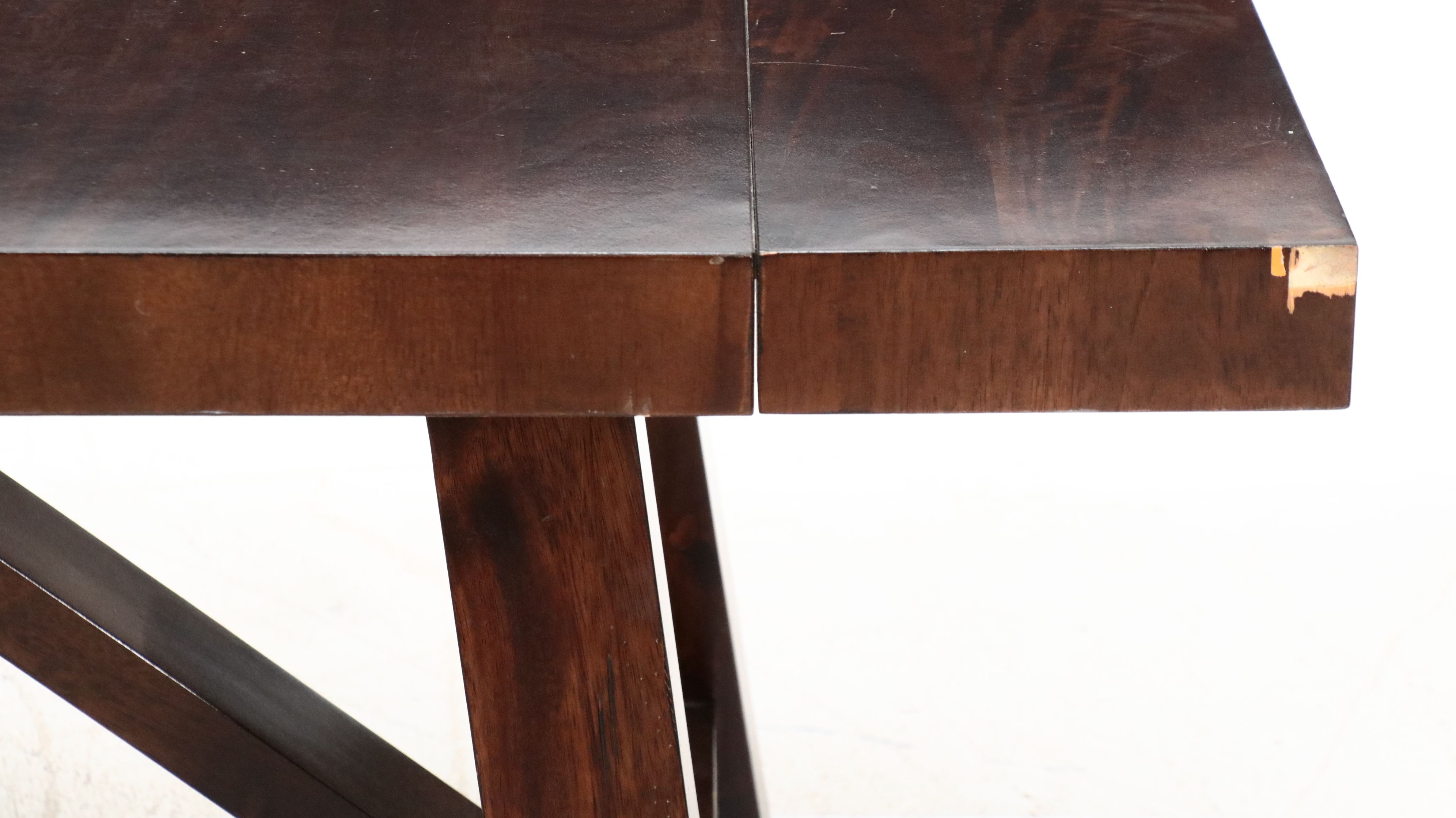 Kuolin Tropical Hardwood Dining Table with End Leaves and Six Dining Chairs