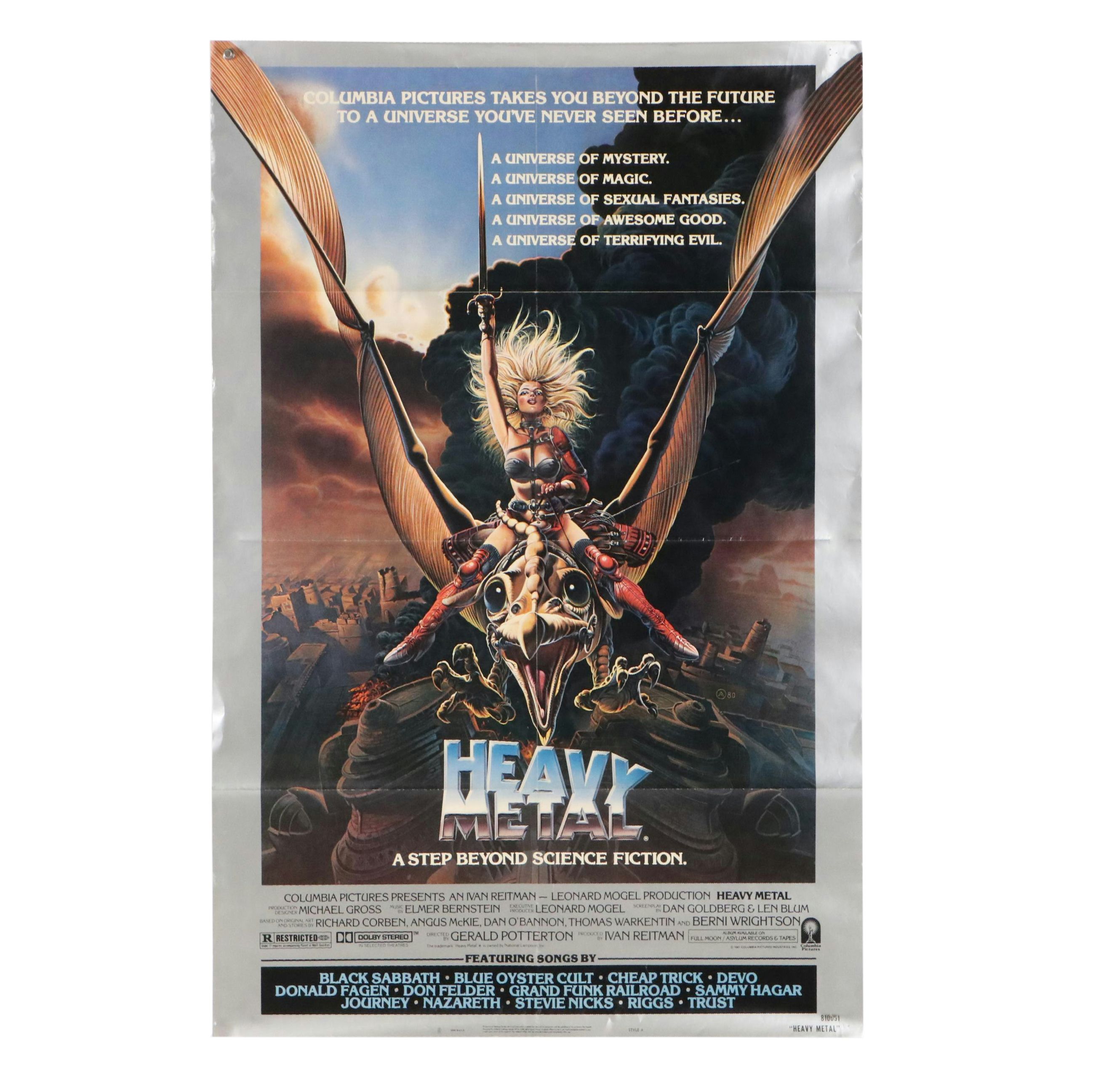 Columbia Pictures "Heavy Metal" Movie Poster, 1981