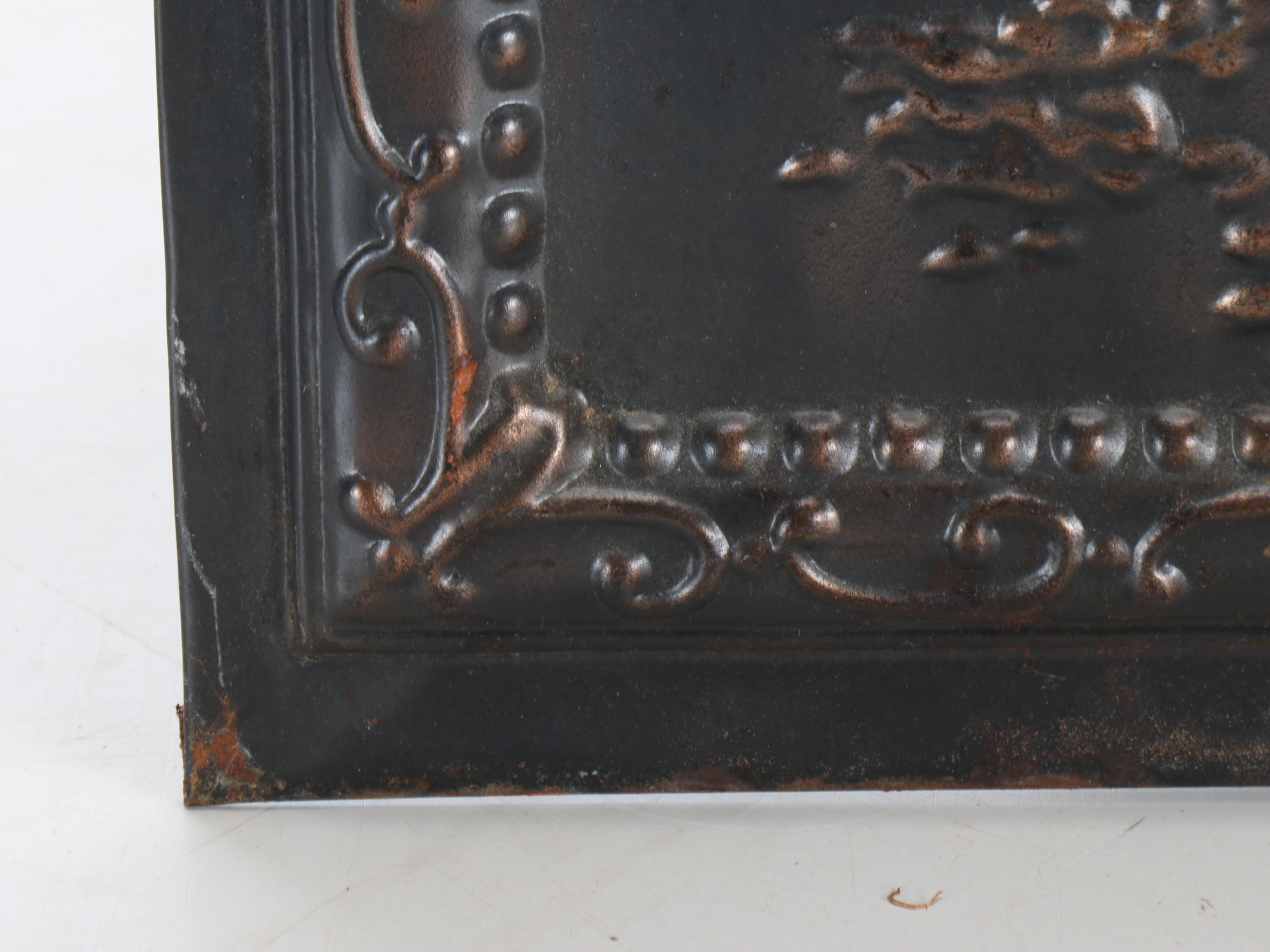 American Art Nouveau Style Pressed Metal Summer Cover, Early 20th Century