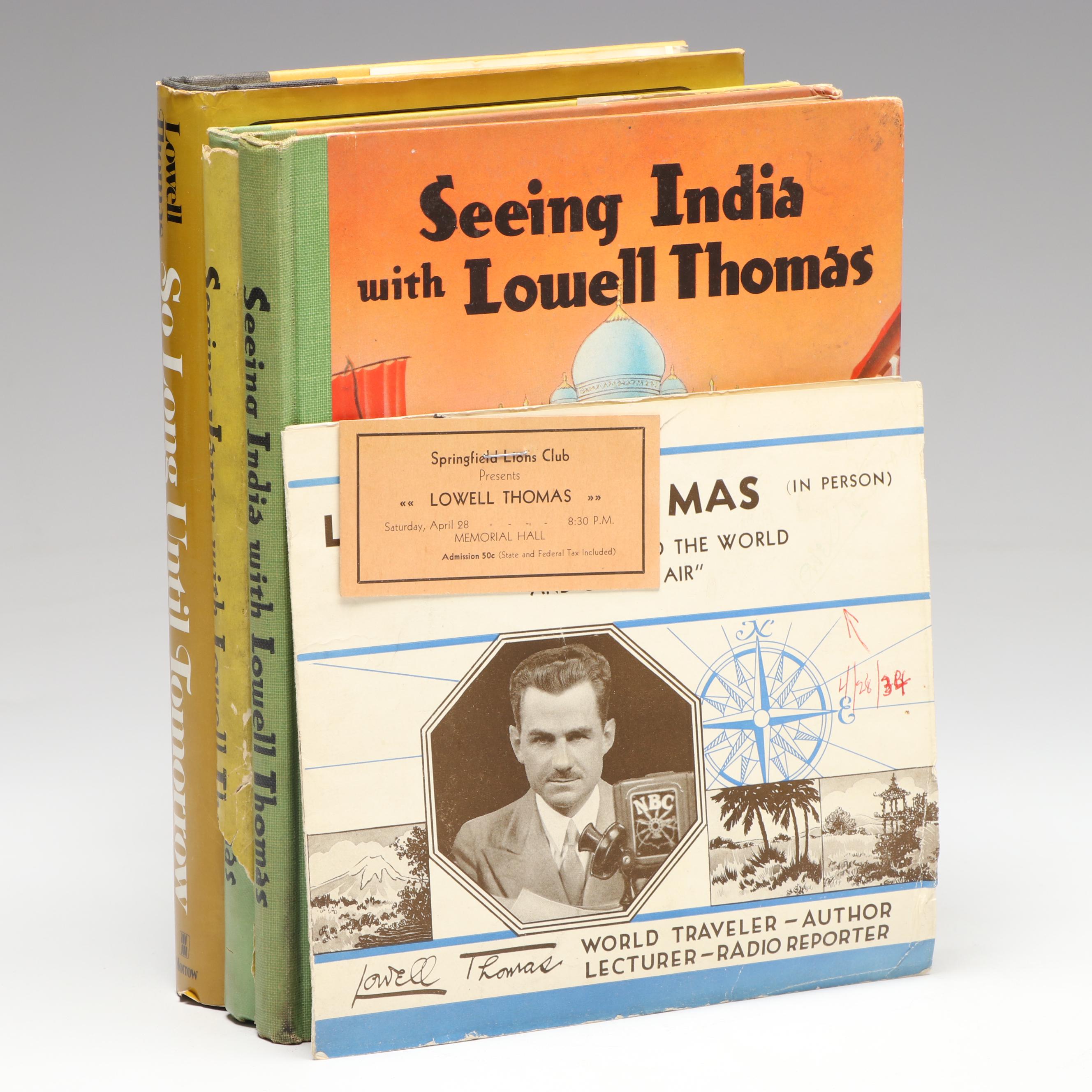 Signed First Edition "So Long Until Tomorrow" by Lowell Thomas and More Books