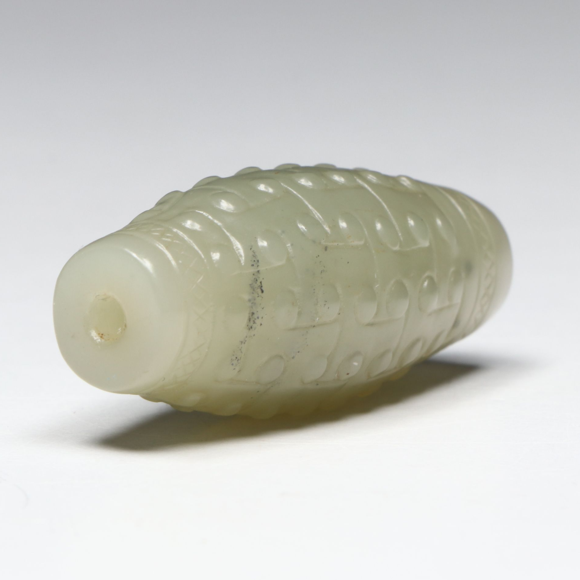 Chinese Carved Serpentine Bead