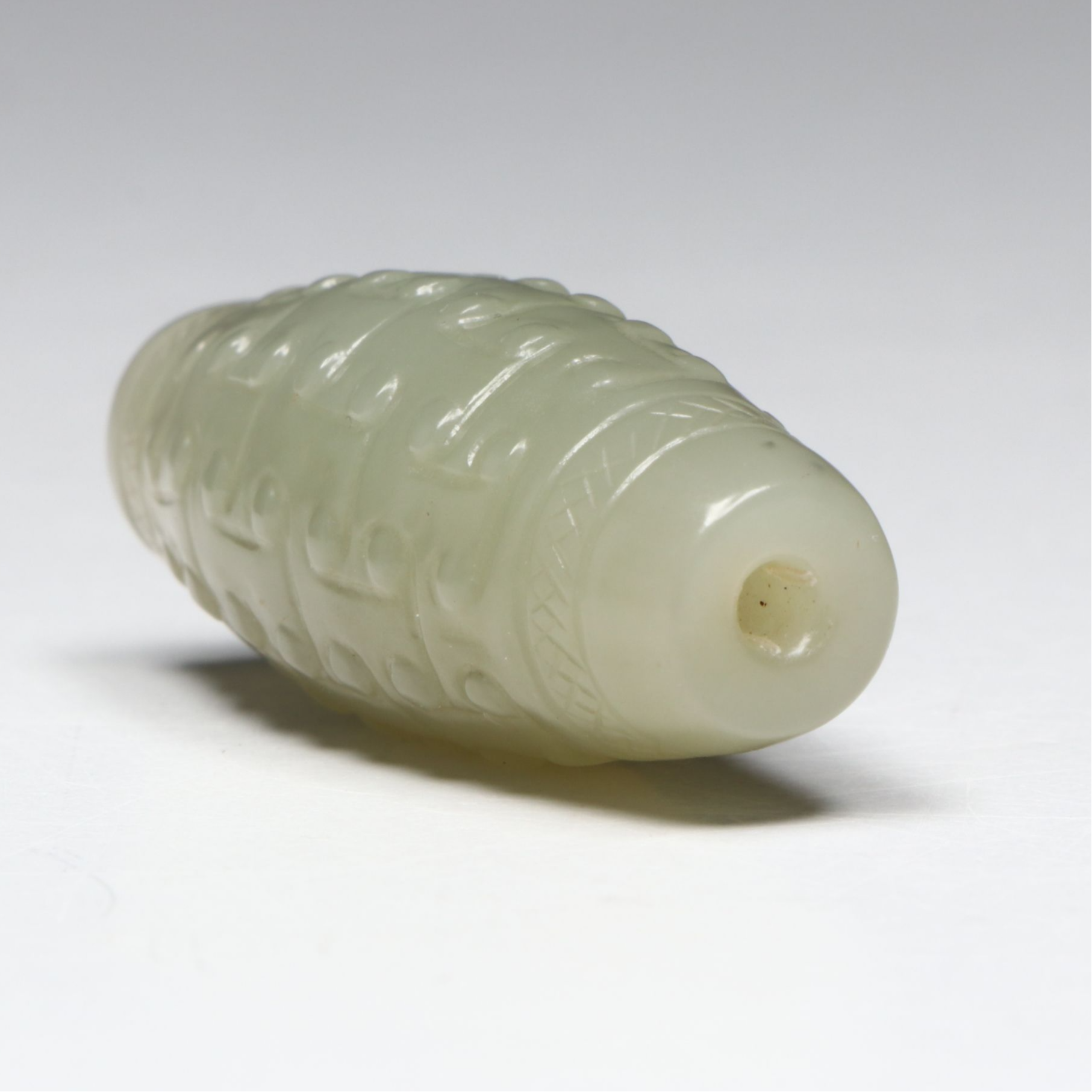 Chinese Carved Serpentine Bead