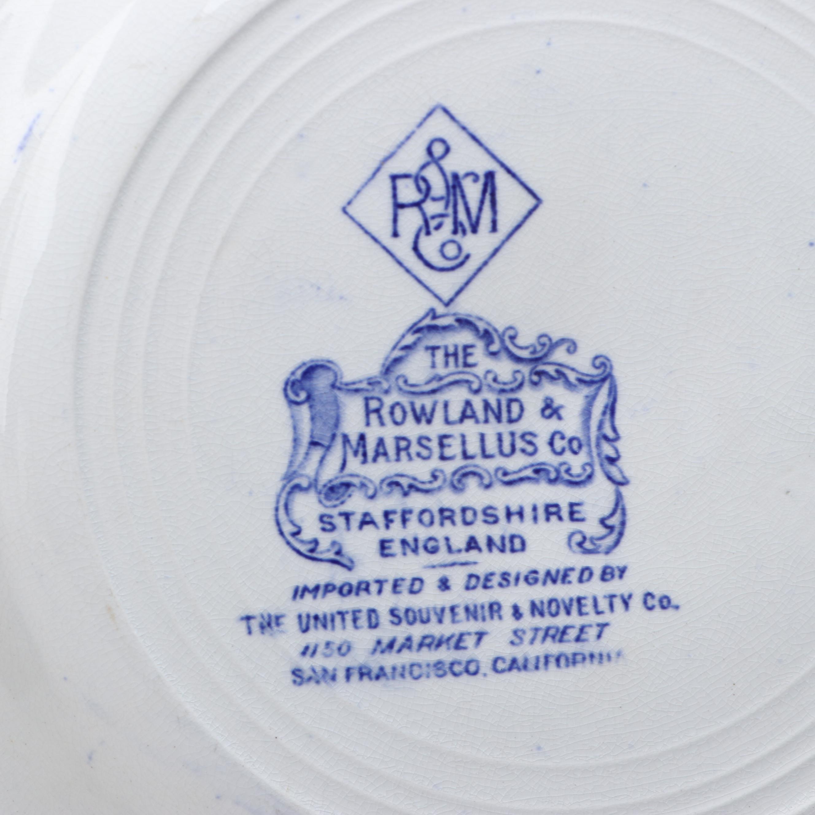 Baltimore & Ohio Railway China Plate with Panama-Pacific Exhibition Souvenirs