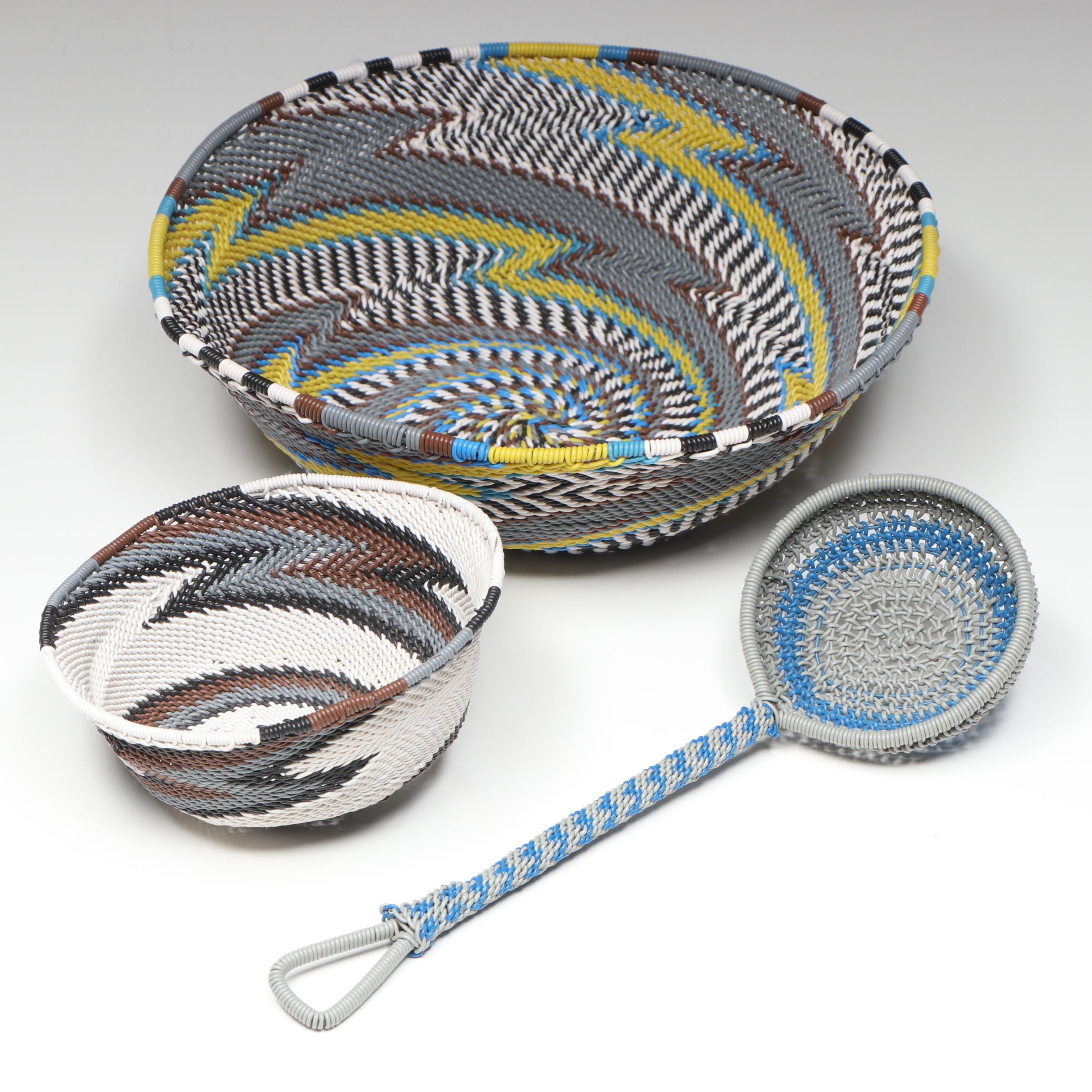 Zulu Telephone Wire Bowls and Strainer