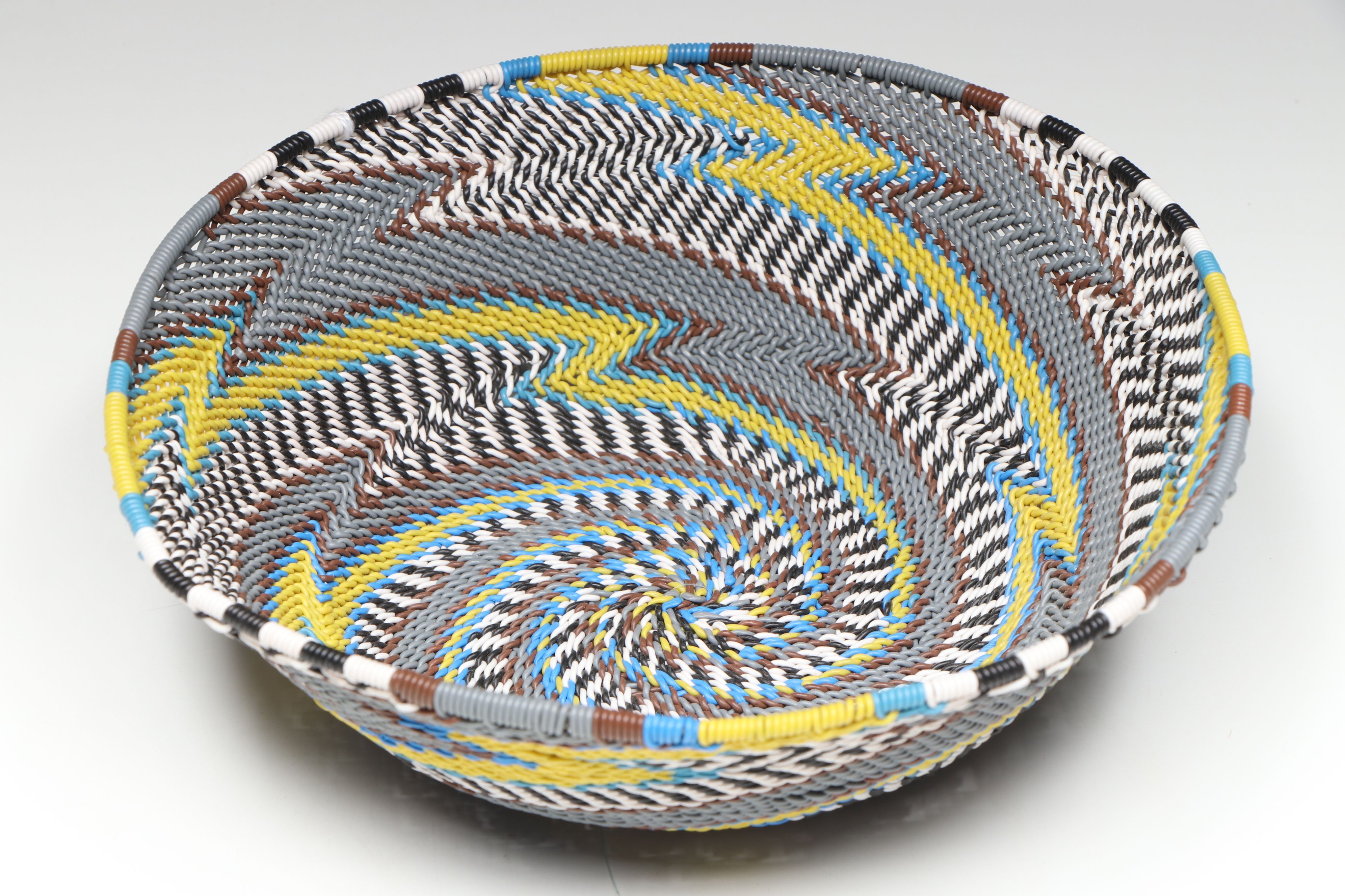 South African Zulu Telephone Wire Bowls and Strainer