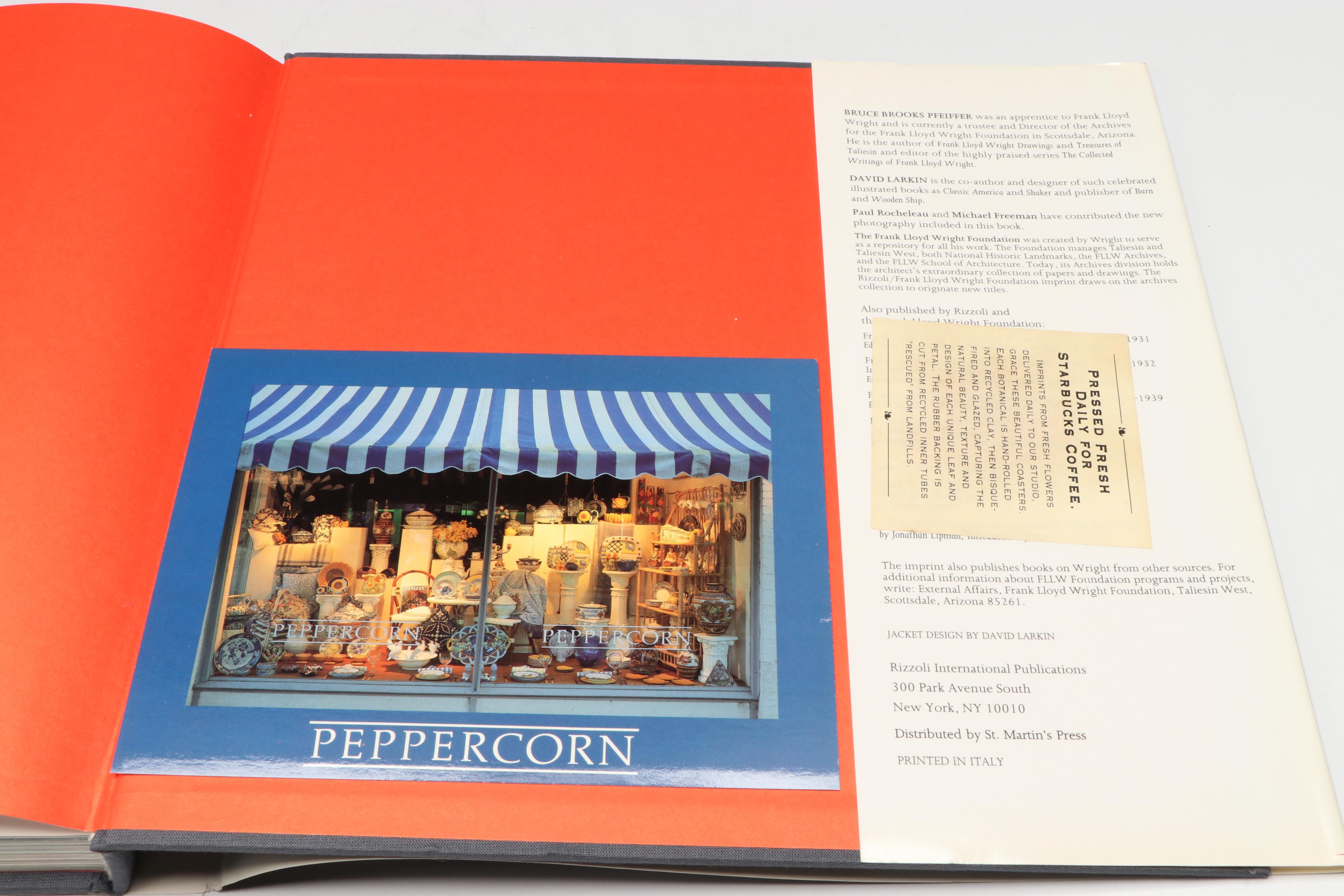 First Edition "Frank Lloyd Wright: The Masterworks" by Pfeiffer and Larkin, 1993