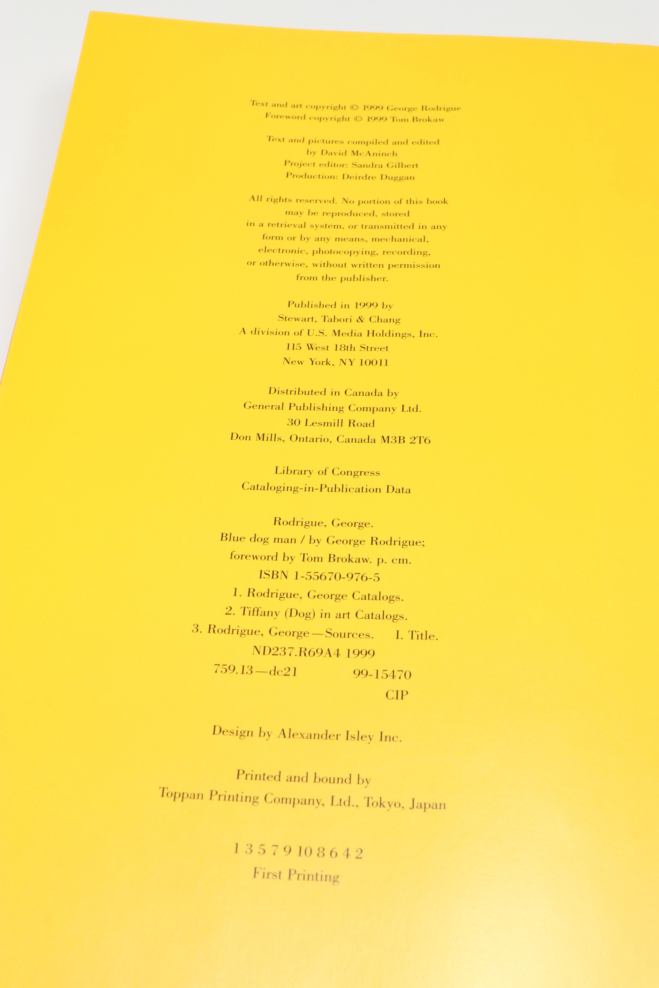 First Printing "Blue Dog Man" by George Rodrigue, 1999